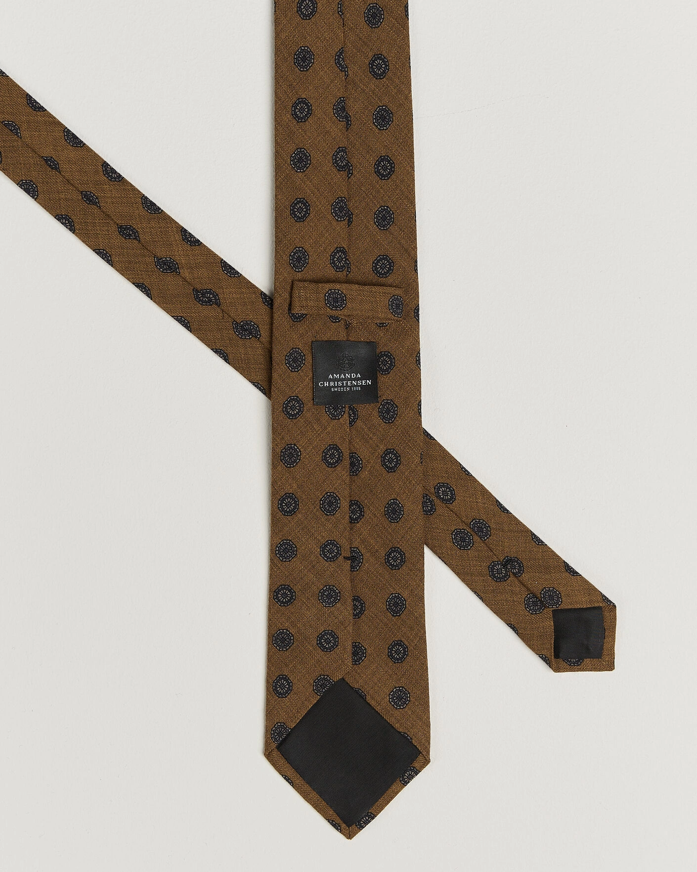 Herr | Slipsar | Amanda Christensen | Wool Medallion 8cm Tie Yellow