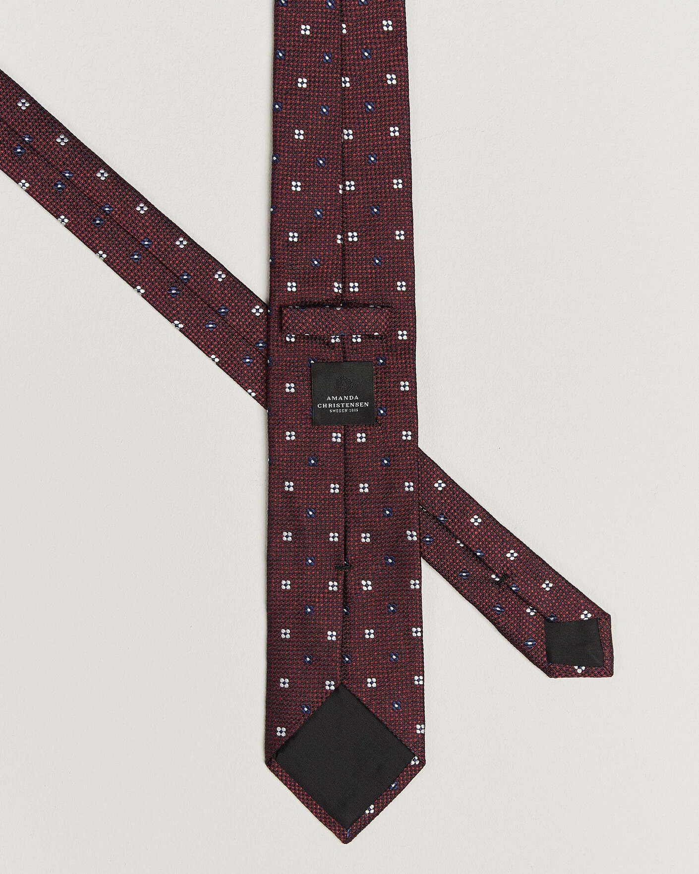 Herr | Slipsar | Amanda Christensen | Silk Flower 8cm Tie Wine