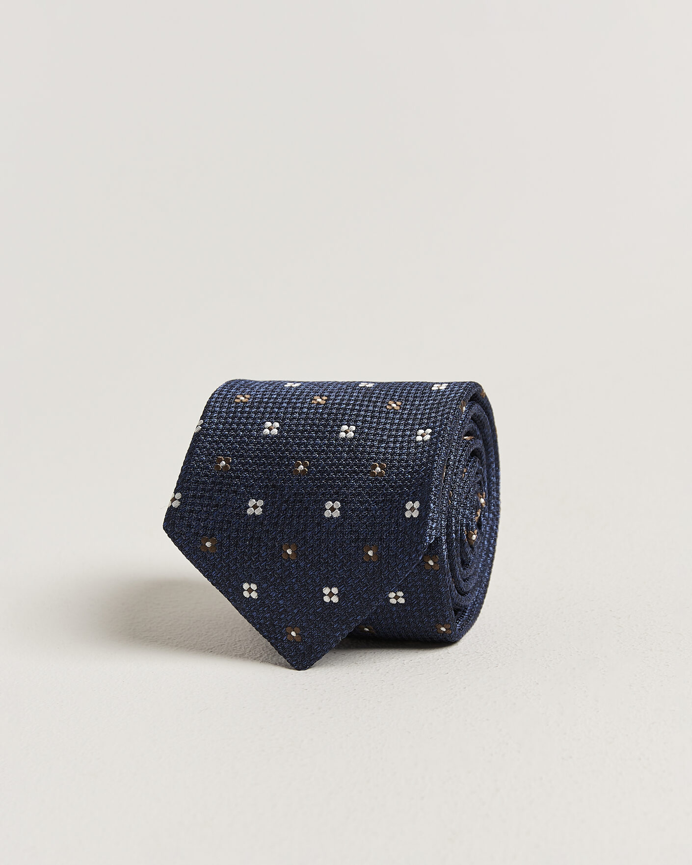 Herr | Slipsar | Amanda Christensen | Silk Flower 8cm Tie Navy