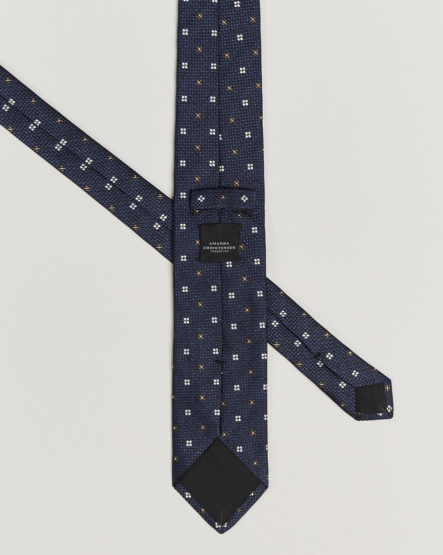 Herr | Slipsar | Amanda Christensen | Silk Flower 8cm Tie Navy