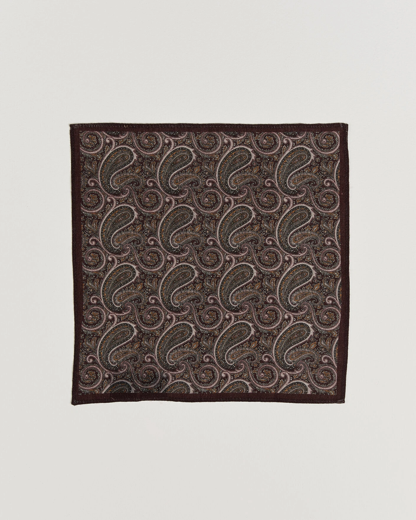 Herr | Slipsar | Amanda Christensen | Box Set Wool 8 cm Tie And Pocket Square Wine