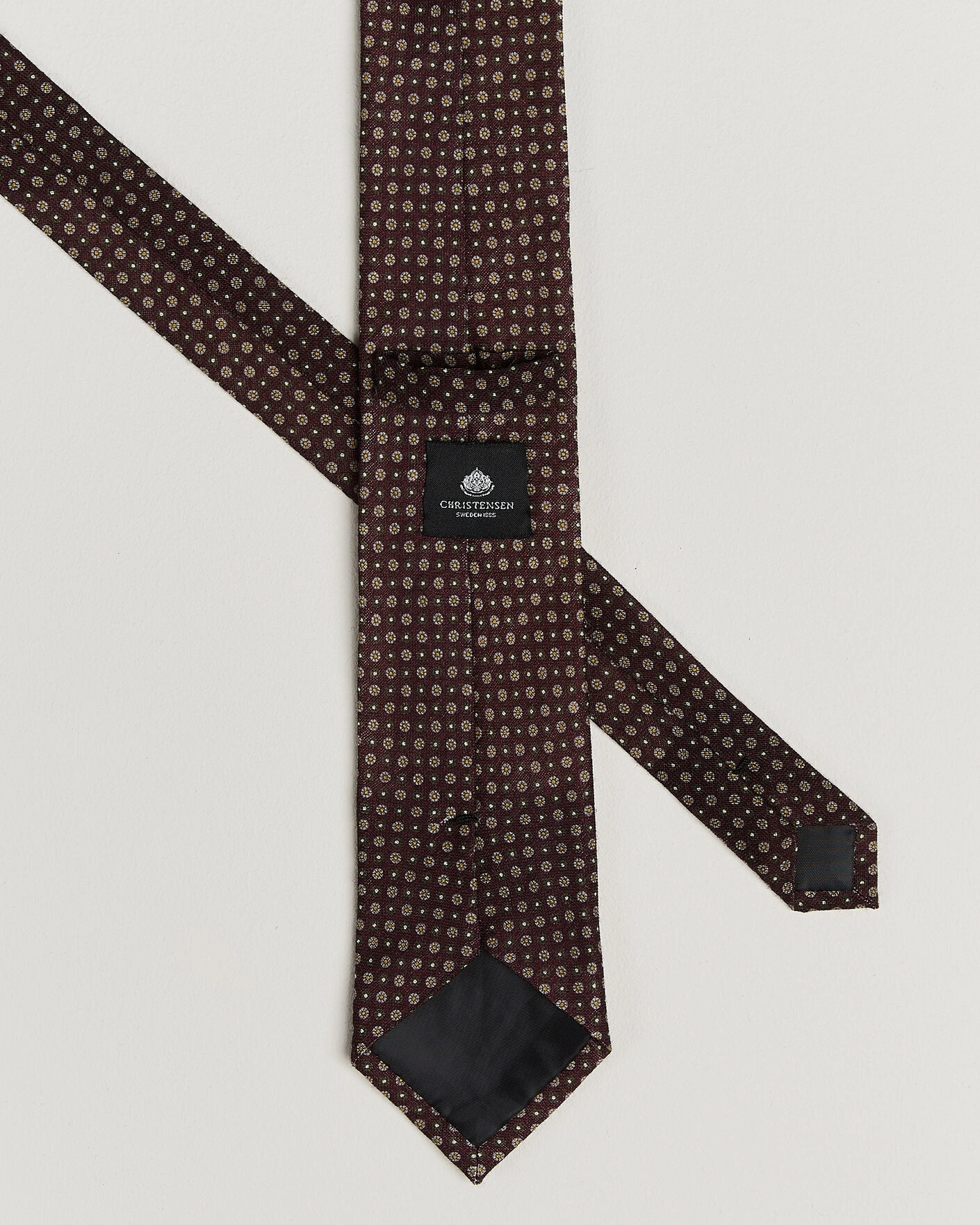 Herr | Slipsar | Amanda Christensen | Box Set Wool 8 cm Tie And Pocket Square Wine