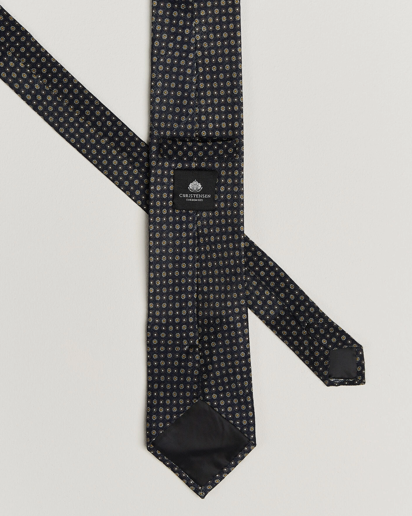 Herr | Slipsar | Amanda Christensen | Box Set Wool 8 cm Tie And Pocket Square Navy