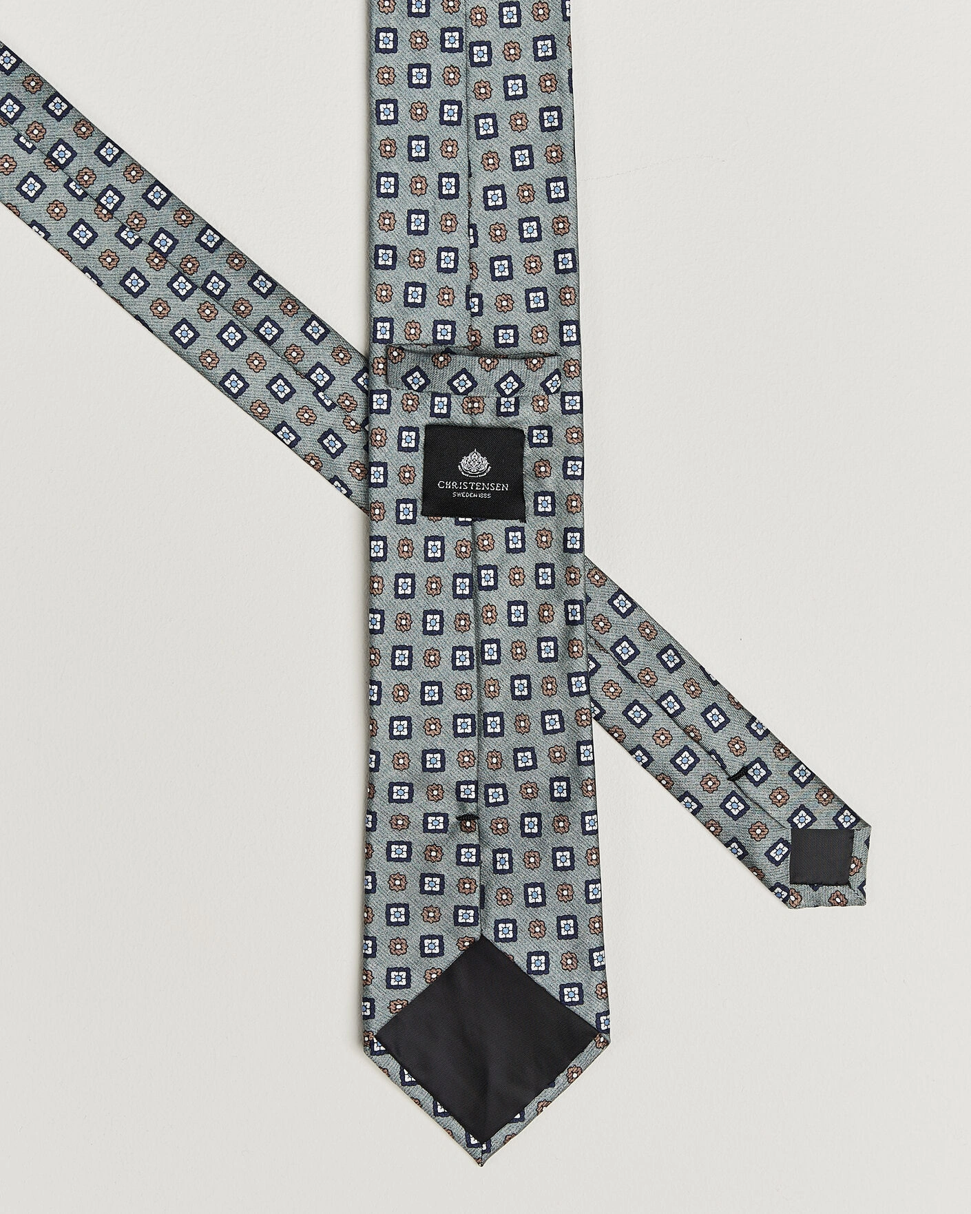 Herr | Slipsar | Amanda Christensen | Box Set Silk 8 cm Tie And Pocket Square Green