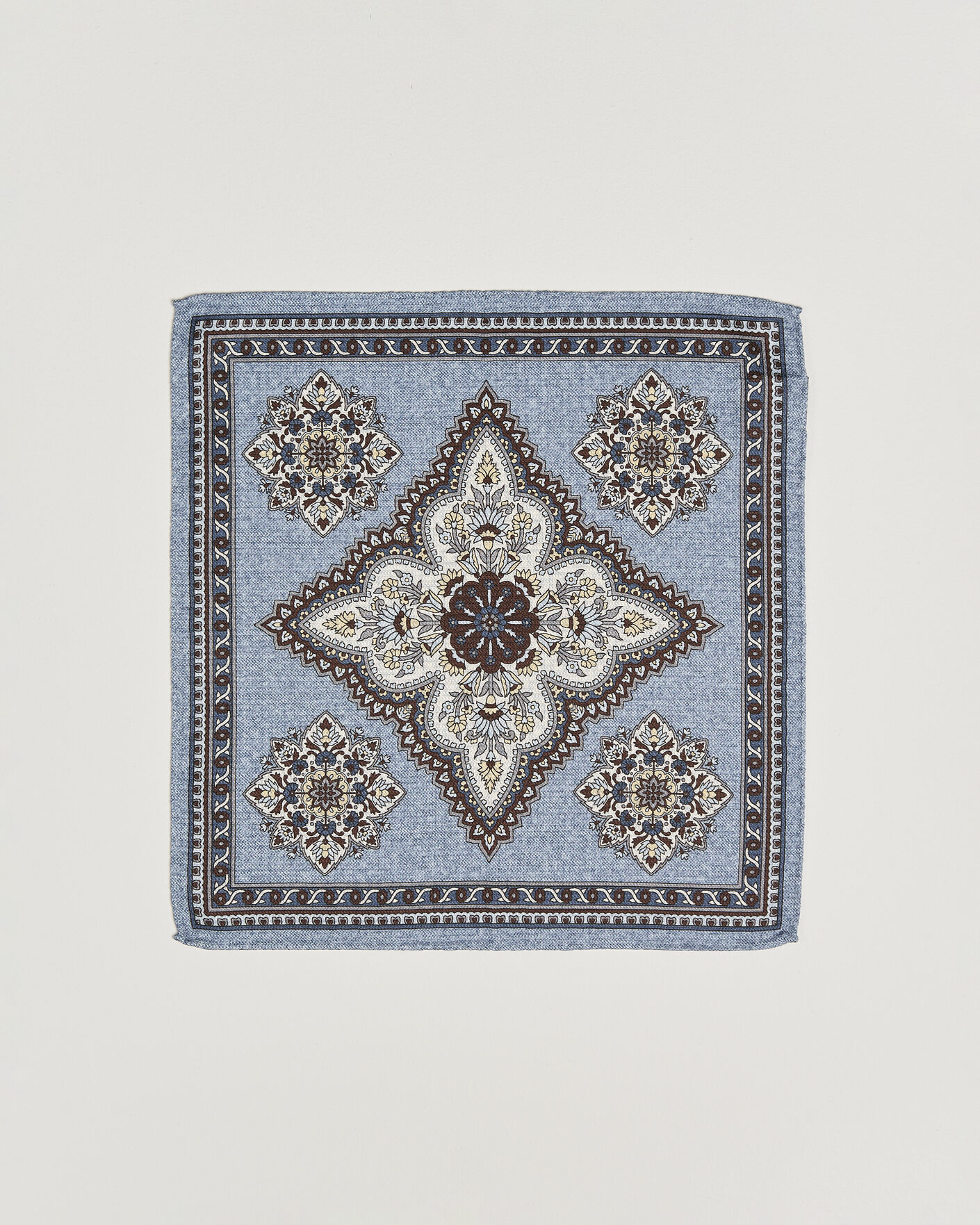 Herr | Näsdukar | Amanda Christensen | Silk Schappe Doublefaced Pocket Square Blue