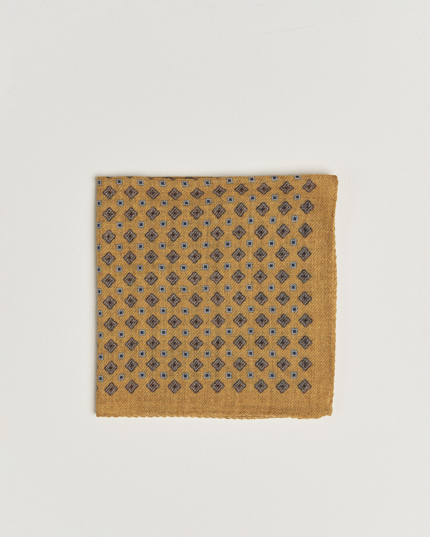 Herr | Näsdukar | Amanda Christensen | Wool Flower Pocket Square Yellow