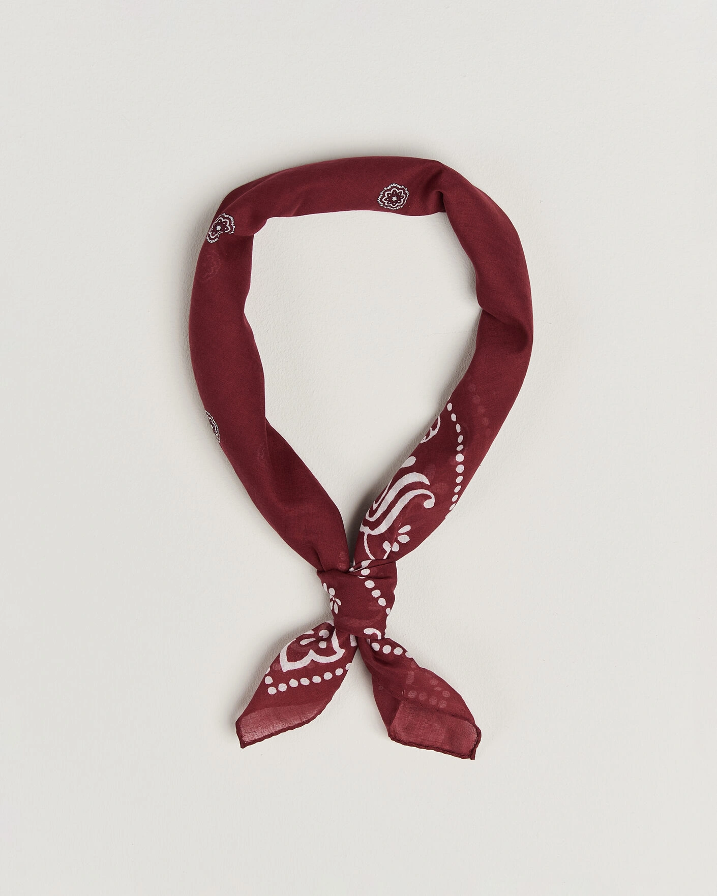 Herr | Scarves | Amanda Christensen | Cotton Voile Printed Flower Bandana Wine