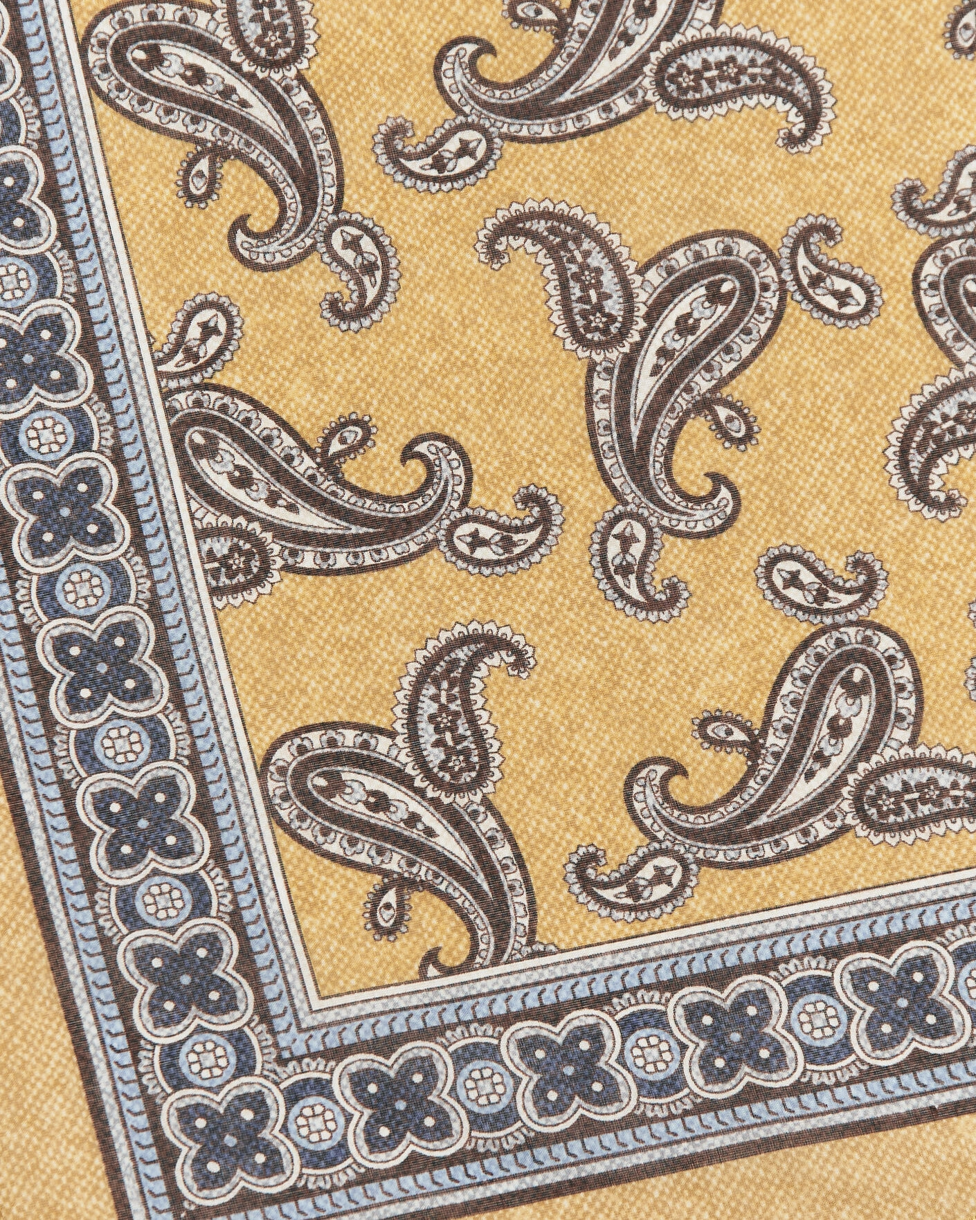 Herr | Scarves | Amanda Christensen | Cotton Voile Printed Paisley Bandana Yellow