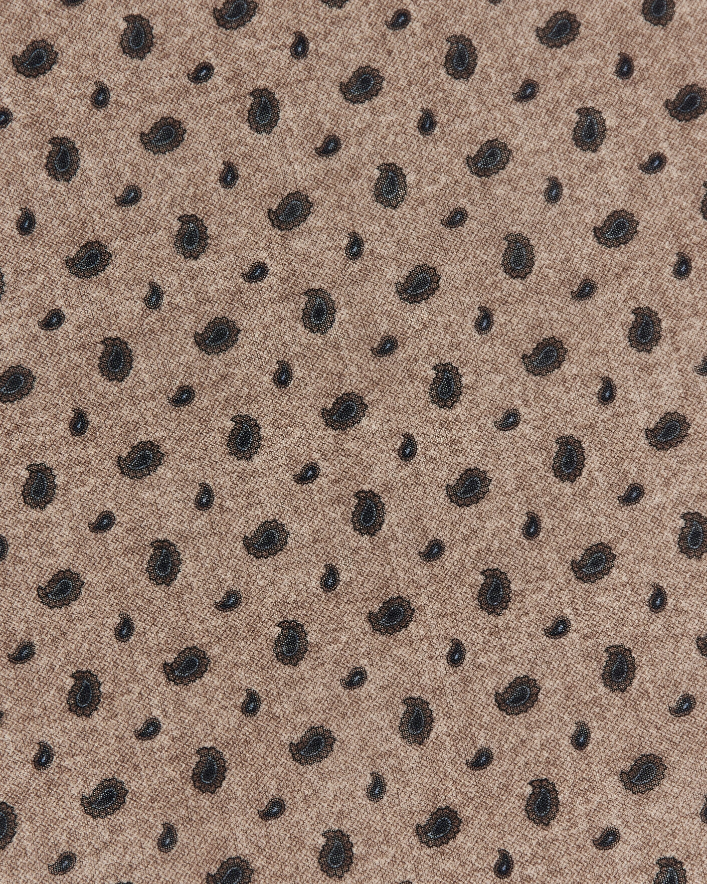 Herr | Scarves | Amanda Christensen | Wool Printed Paisley Bandana Beige