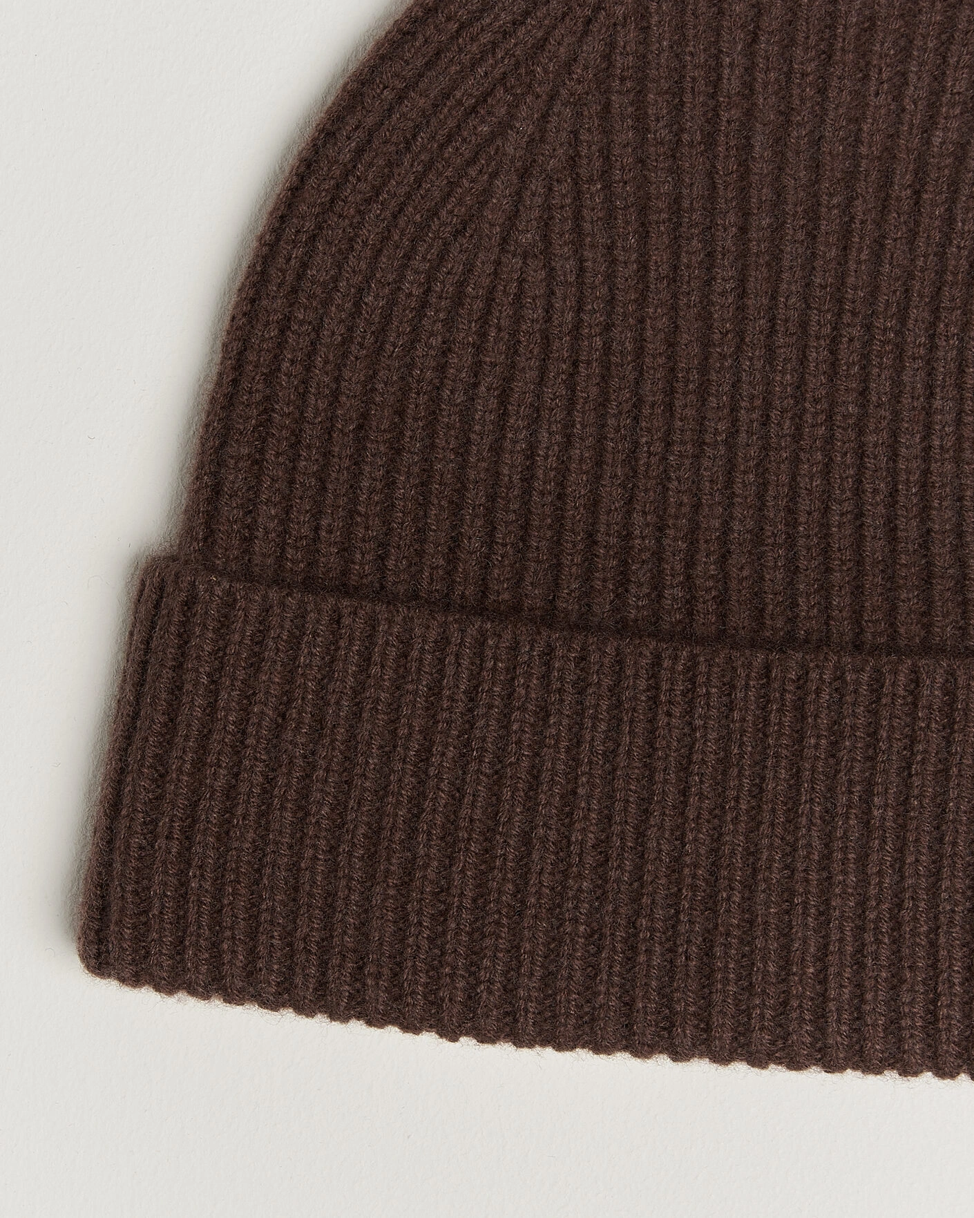 Herr | Mössor | Amanda Christensen | Rib Knitted Merino Wool Cap Brown