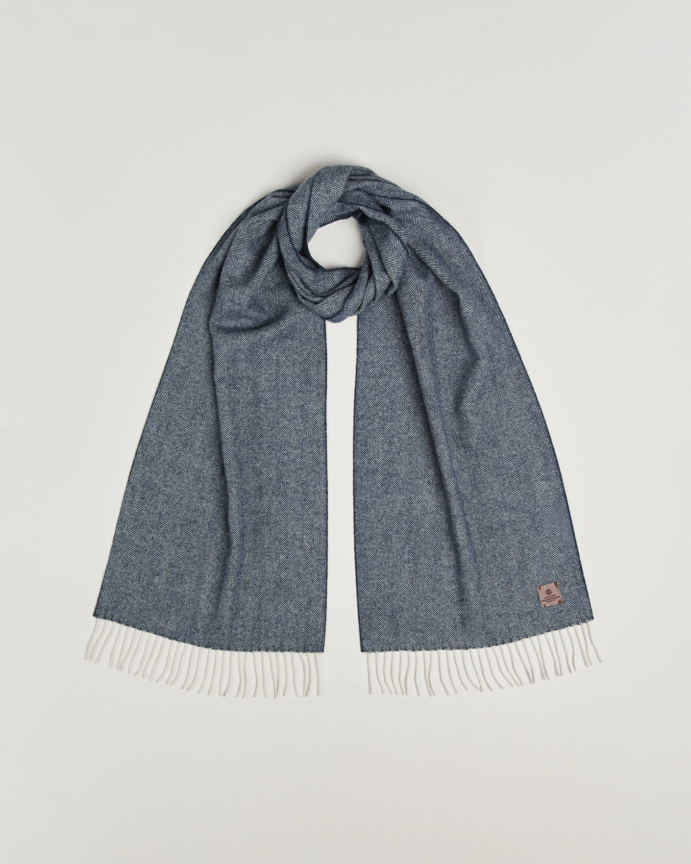 Herr | Halsdukar | Amanda Christensen | Wool Herringbone Scarf Navy