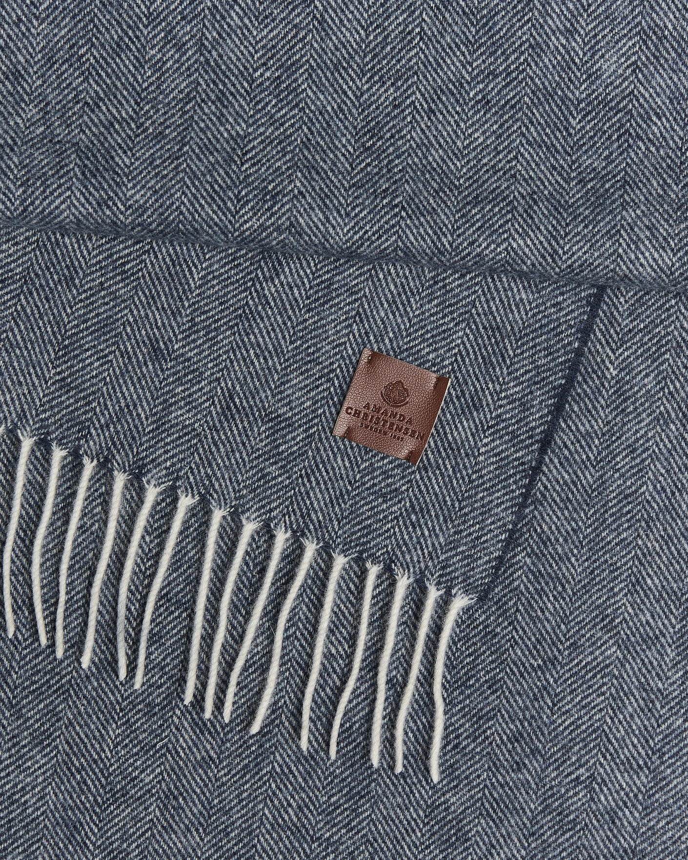 Herr | Halsdukar | Amanda Christensen | Wool Herringbone Scarf Navy