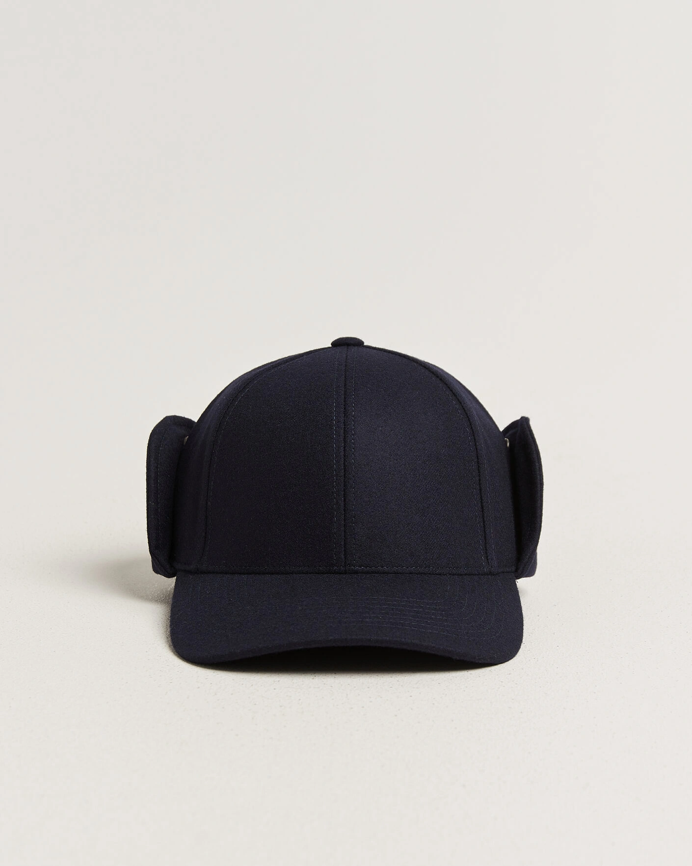 Herr | Hattar & kepsar | Varsity Headwear | Merino Wool Earflap Baseball Cap Dark Navy