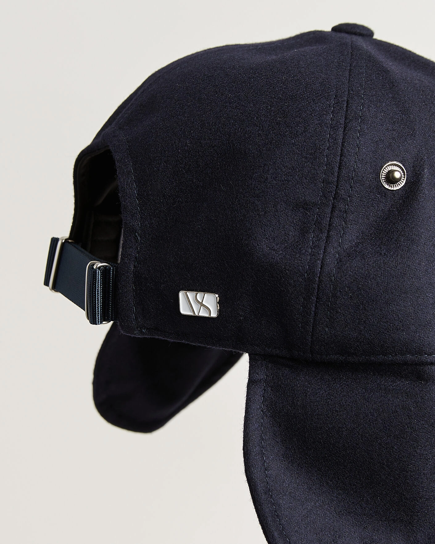 Herr | Hattar & kepsar | Varsity Headwear | Merino Wool Earflap Baseball Cap Dark Navy