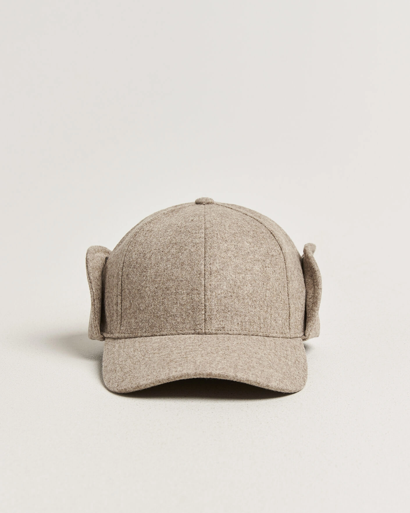 Herr | Hattar & kepsar | Varsity Headwear | Merino Wool Earflap Baseball Cap Umber Beige