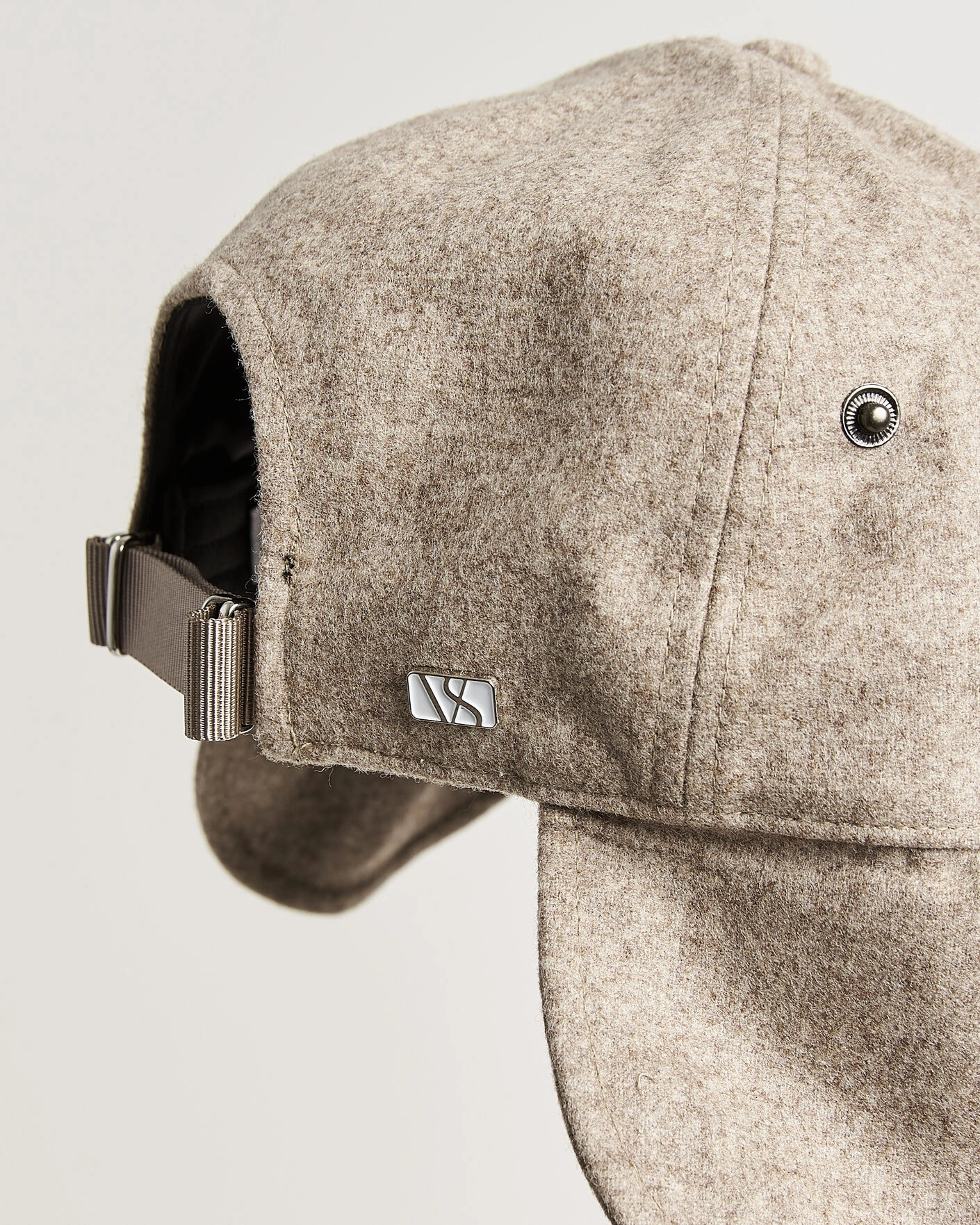 Herr | Hattar & kepsar | Varsity Headwear | Merino Wool Earflap Baseball Cap Umber Beige
