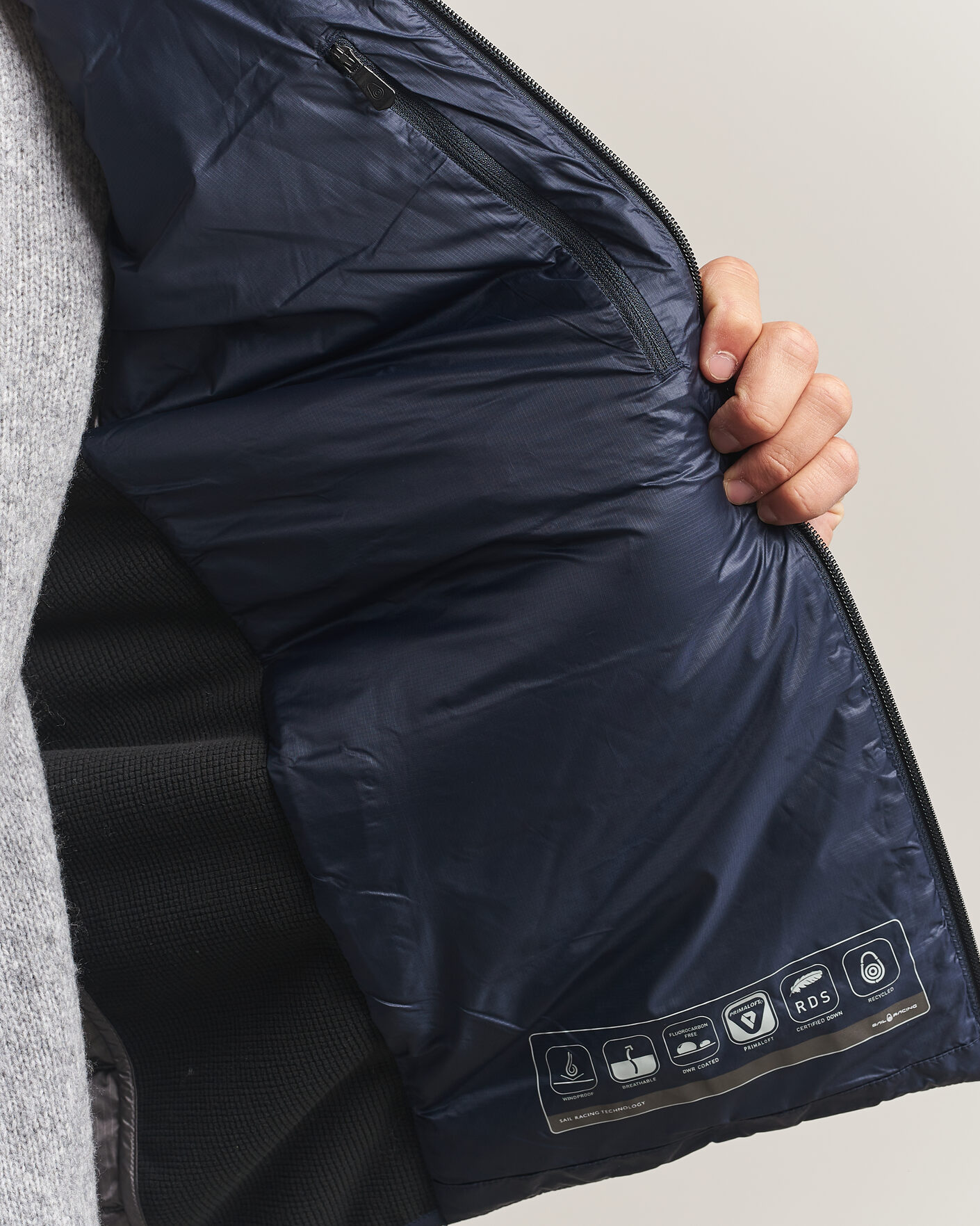 Herr | Jackor | Sail Racing | Spray Down Hooded Hybrid Jacket Dark Navy