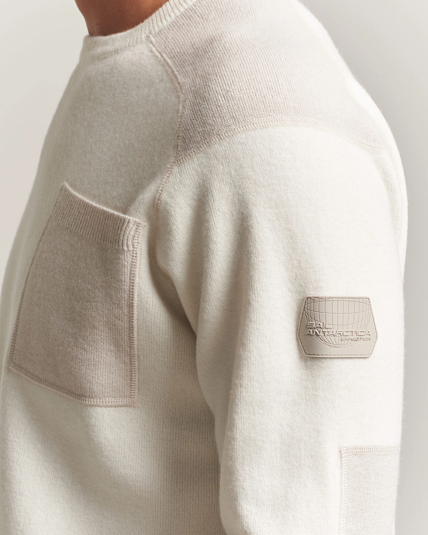 Herr | Tröjor | Sail Racing | Spine Wool Knitted Sweater Off White
