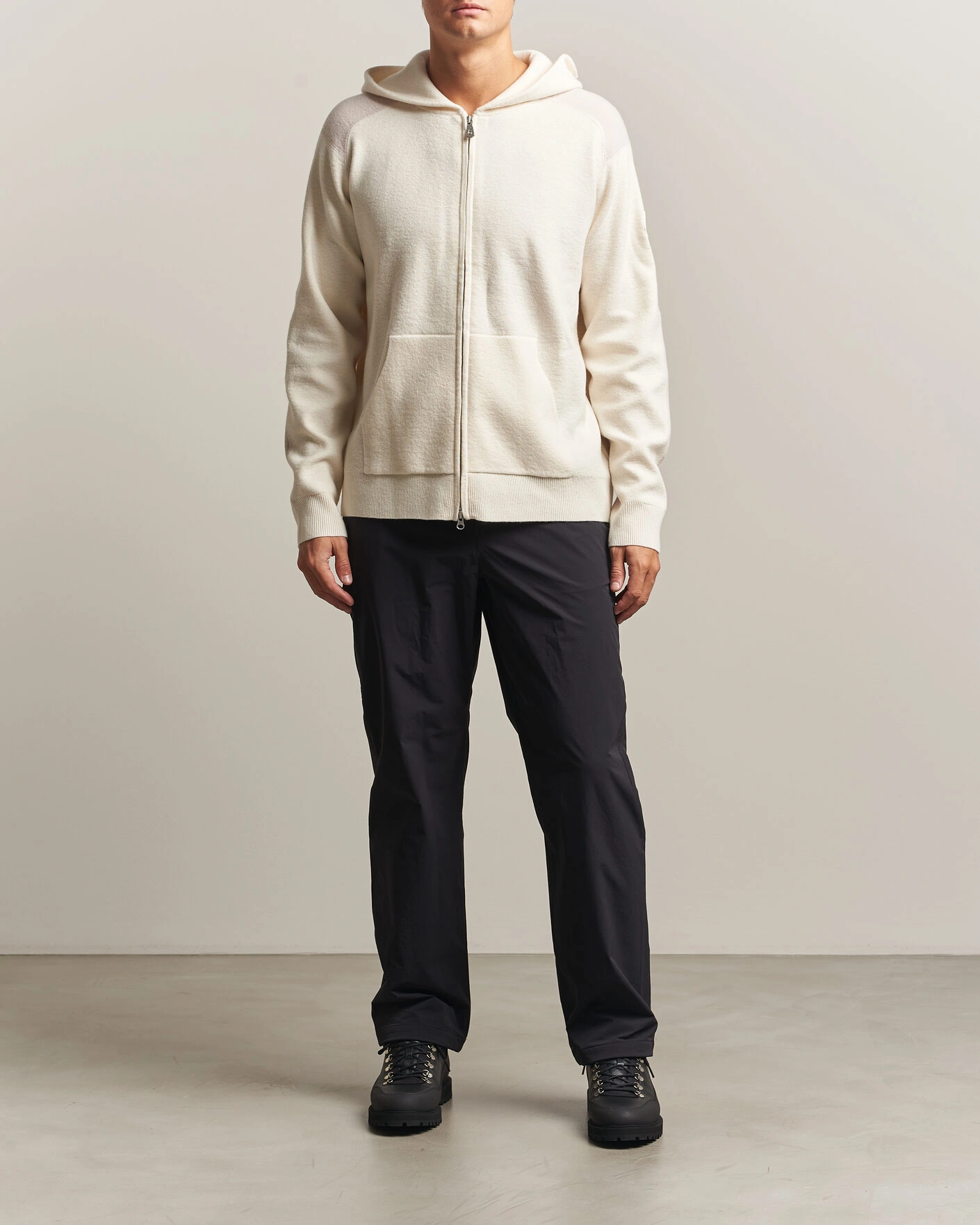Herr | Tröjor | Sail Racing | Spine Wool Knitted Full Zip Hoodie Off White