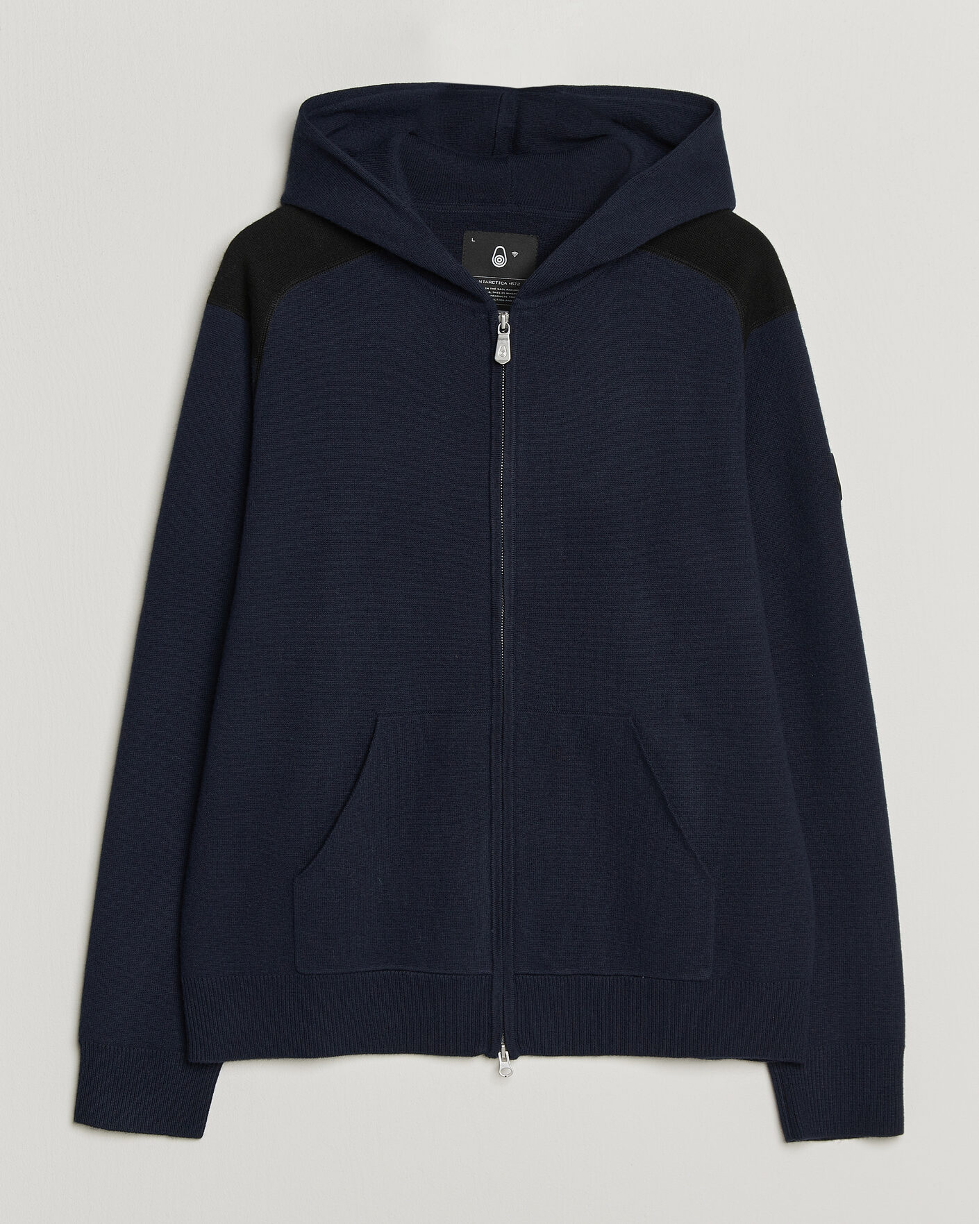 Herr | Tröjor | Sail Racing | Spine Wool Knitted Full Zip Hoodie Dark Navy