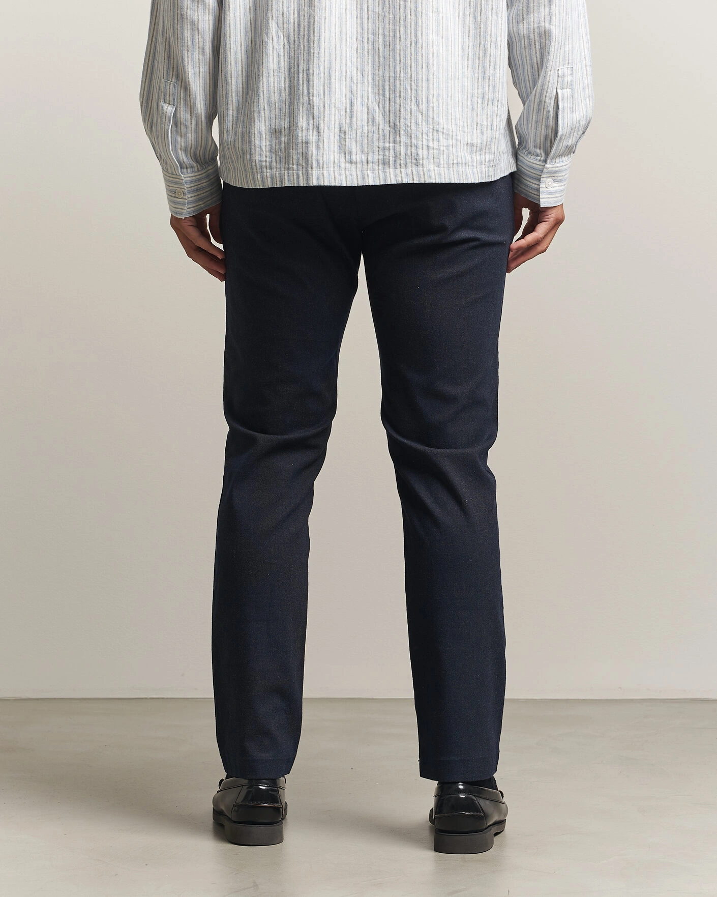 Herr | Byxor | NN07 | Theo Brushed Cotton Trousers Deep Navy