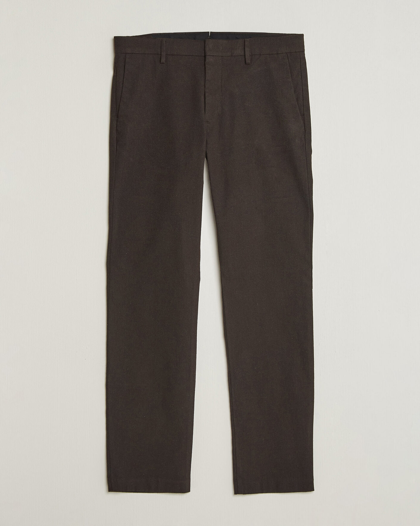 Herr | Byxor | NN07 | Theo Brushed Cotton Trousers Deep Truffle