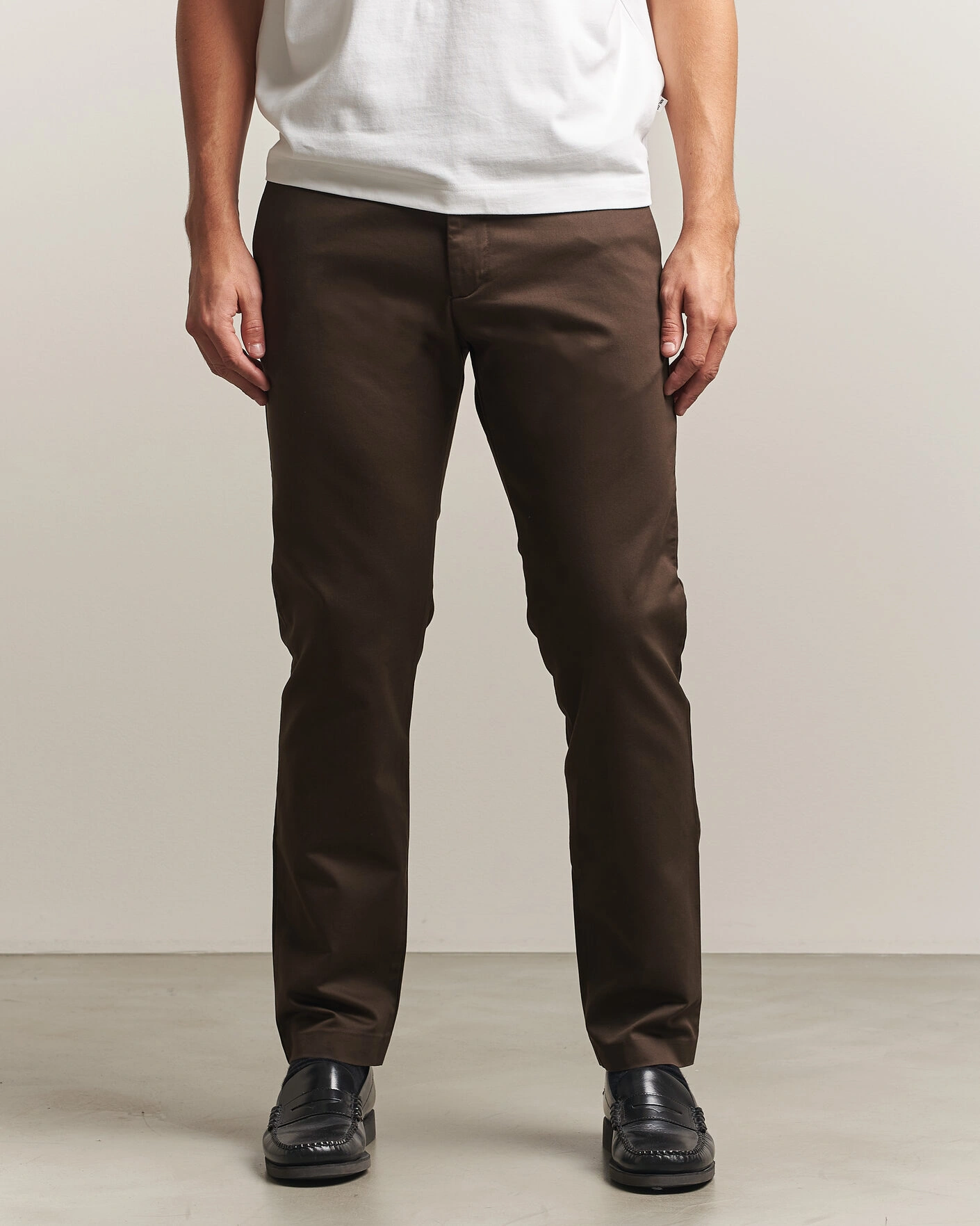 Herr | Byxor | NN07 | Theo Regular Fit Chinos Earthwood