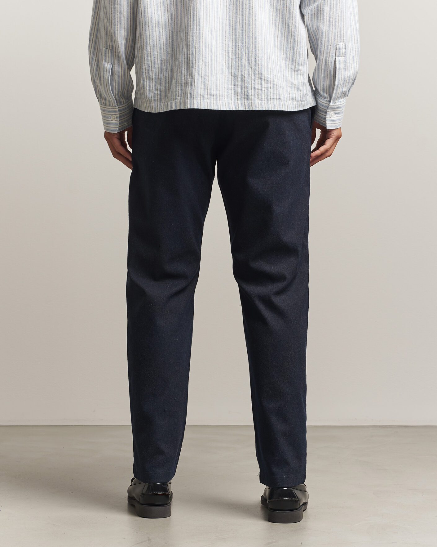 Herr | Byxor | NN07 | Aden Brushed Cotton Trousers Deep Navy