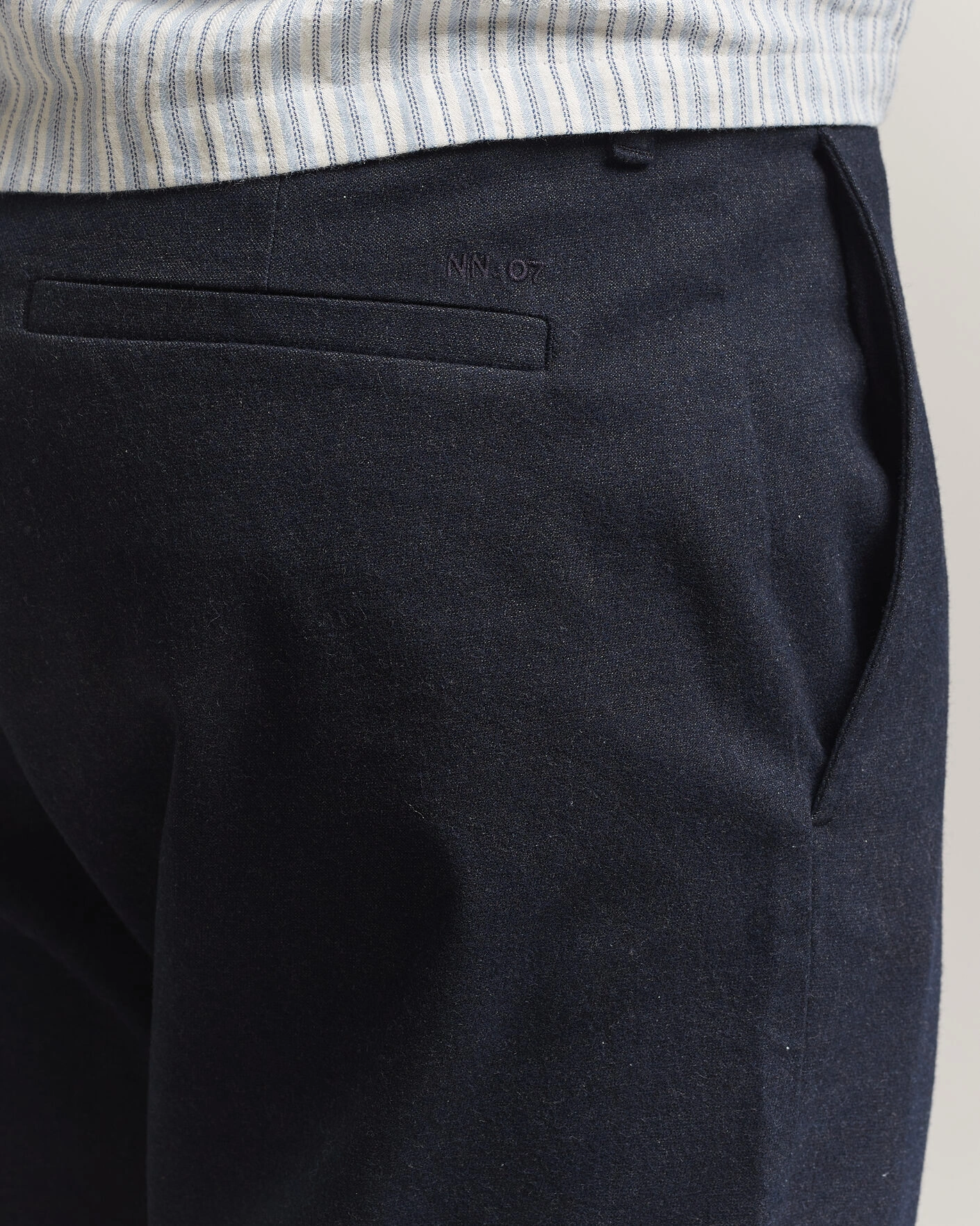 Herr | Byxor | NN07 | Aden Brushed Cotton Trousers Deep Navy