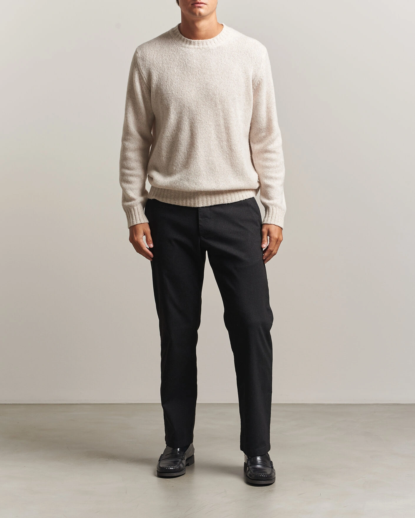 Herr | Byxor | NN07 | Aden Brushed Cotton Trousers Black Multi