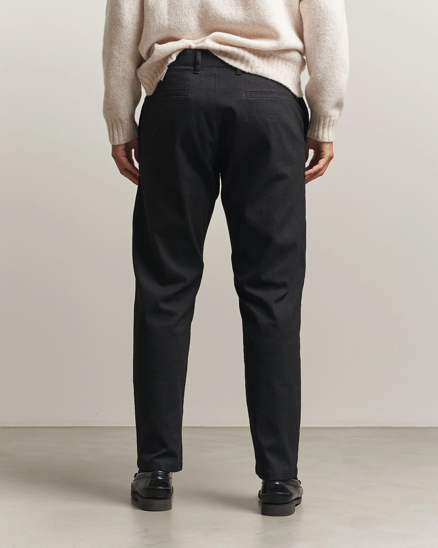 Herr | Byxor | NN07 | Aden Brushed Cotton Trousers Black Multi
