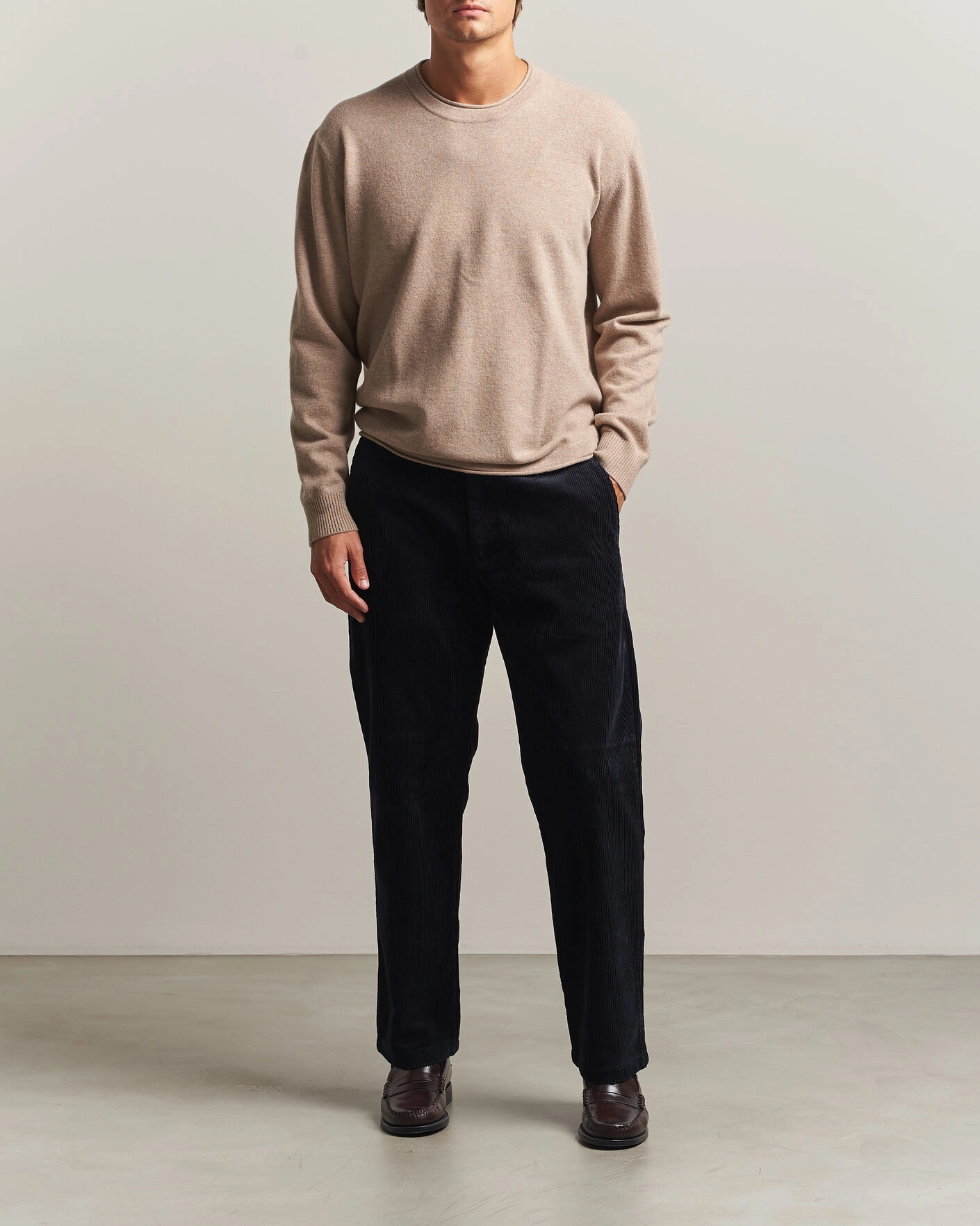 Herr | Byxor | NN07 | Aden Regular Fit Corduroy Chinos Deep Navy