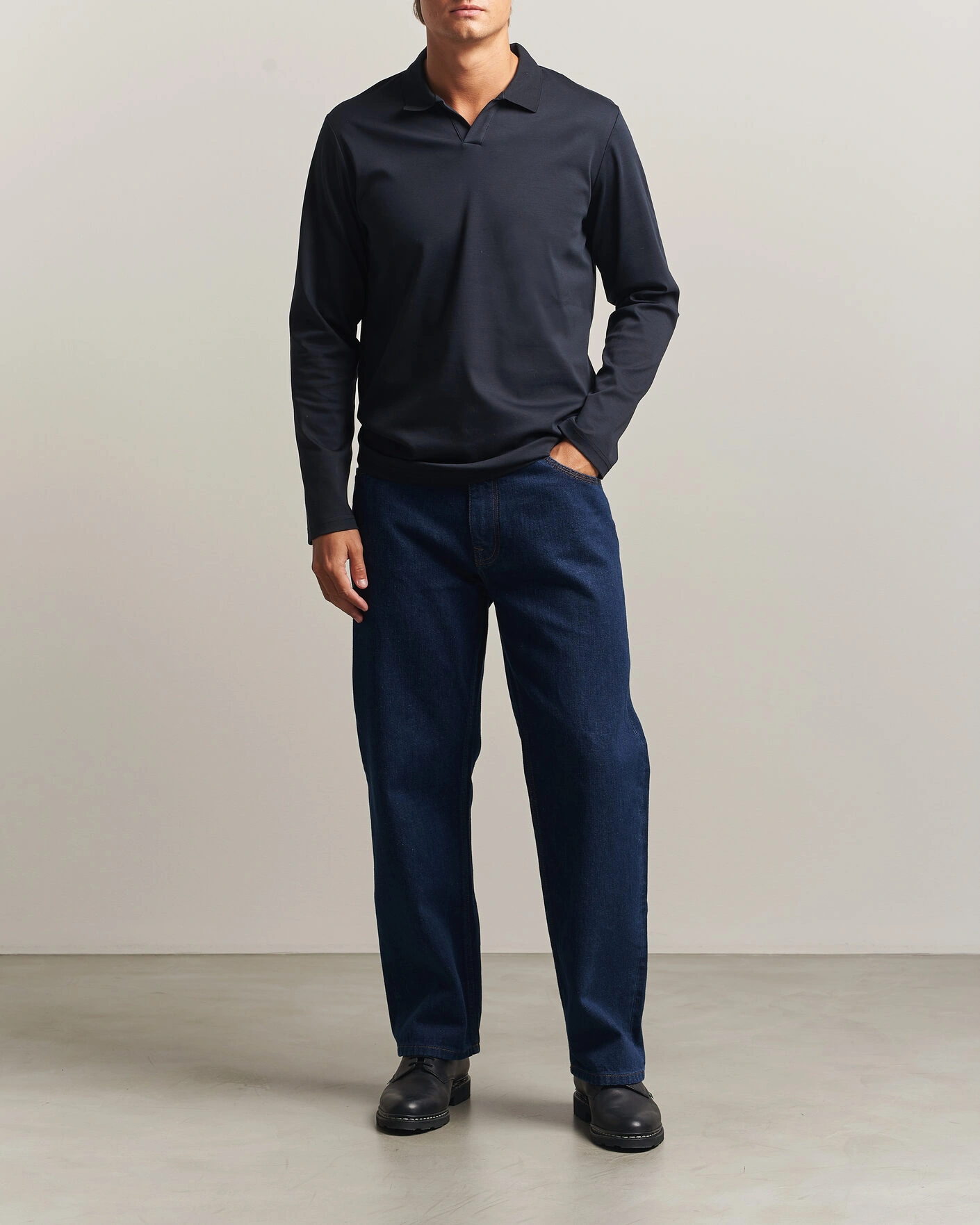 Herr | Pikéer | NN07 | Paul Long Sleeve Polo Deep Navy