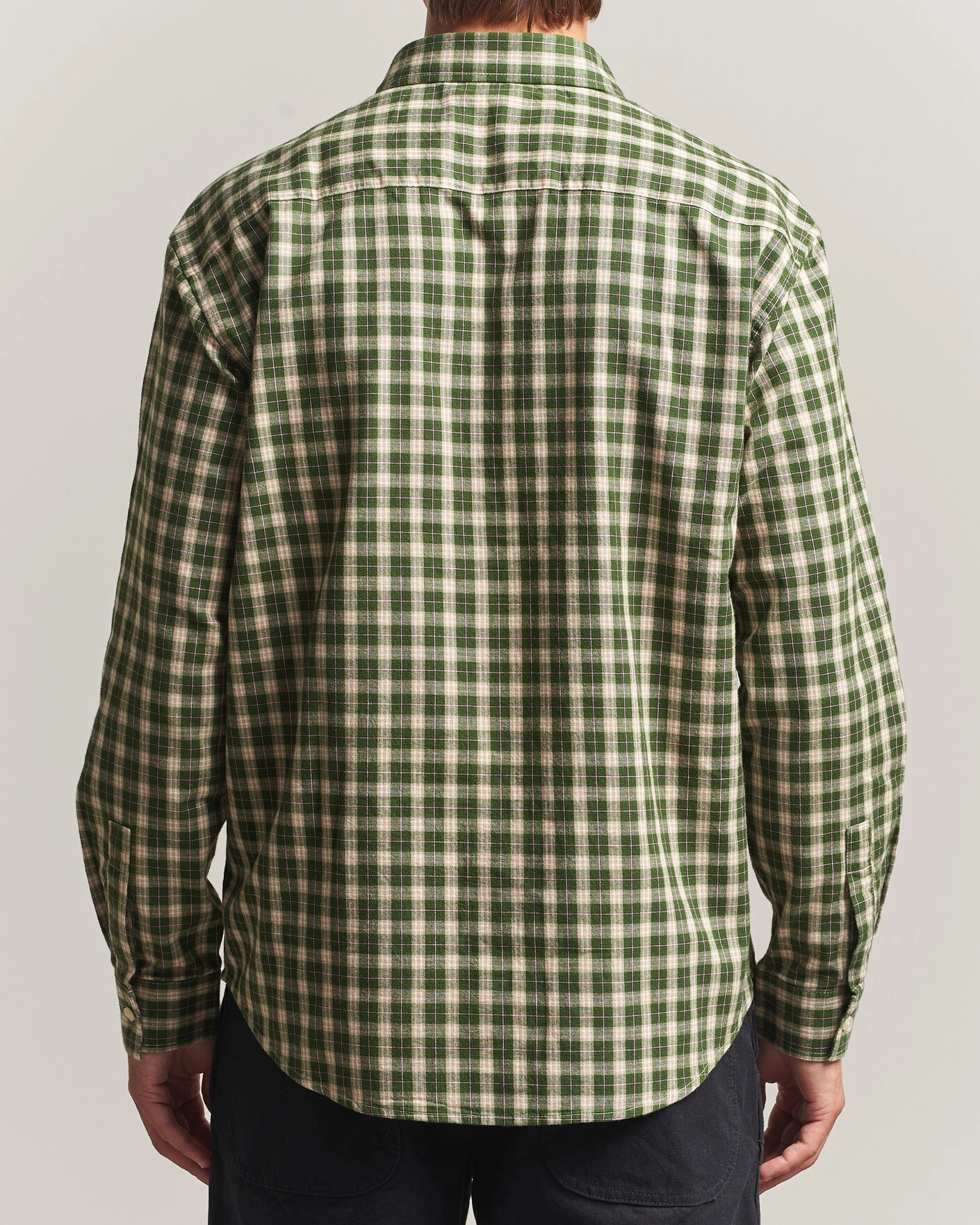 Herr | Skjortor | NN07 | Deon Flannel Shirt Eden Green Check