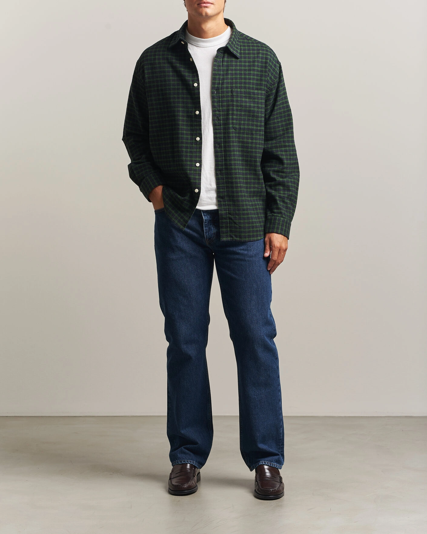 Herr | Skjortor | NN07 | Deon Flannel Shirt Eden Check