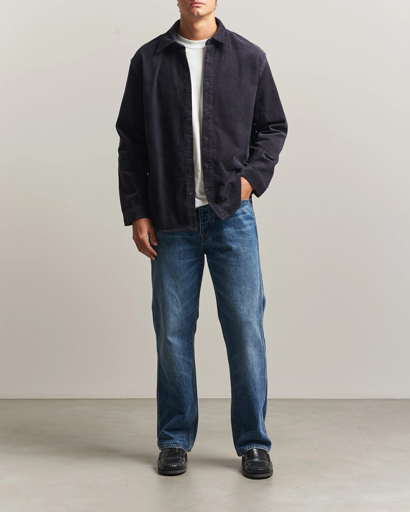 Herr | Skjortor | NN07 | Casper Corduroy Overshirt Deep Navy