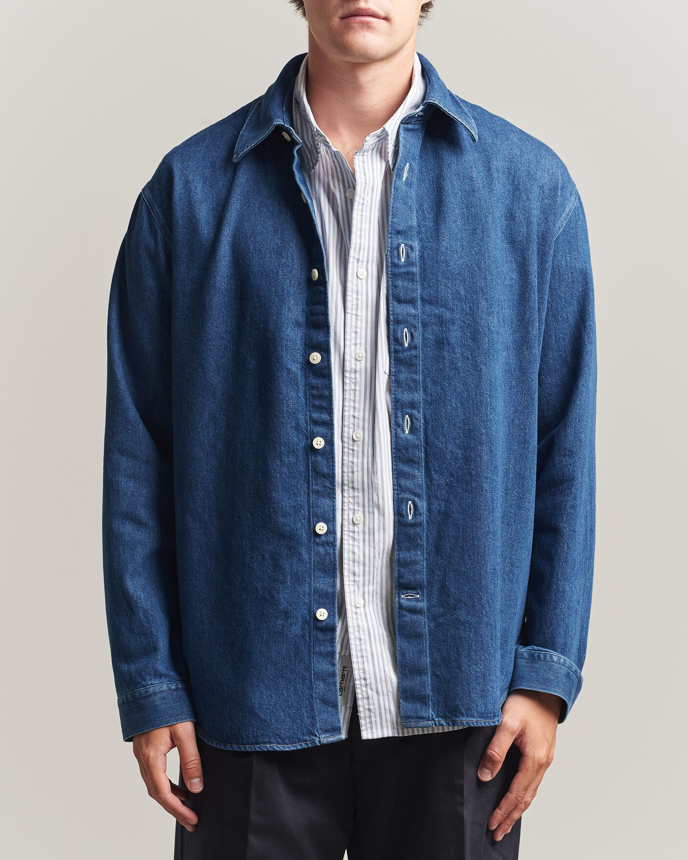 Herr | Skjortor | NN07 | Casper Denim Overshirt Medium Indigo