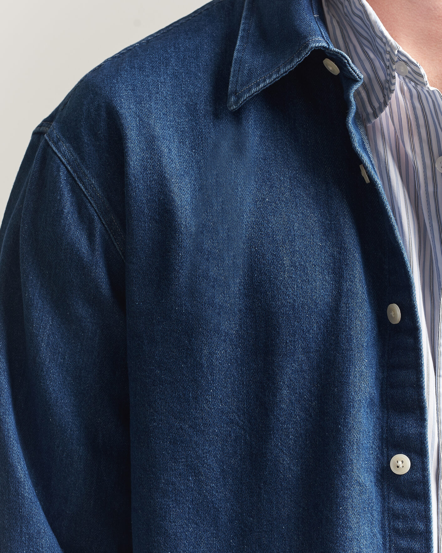 Herr | Skjortor | NN07 | Casper Denim Overshirt Medium Indigo