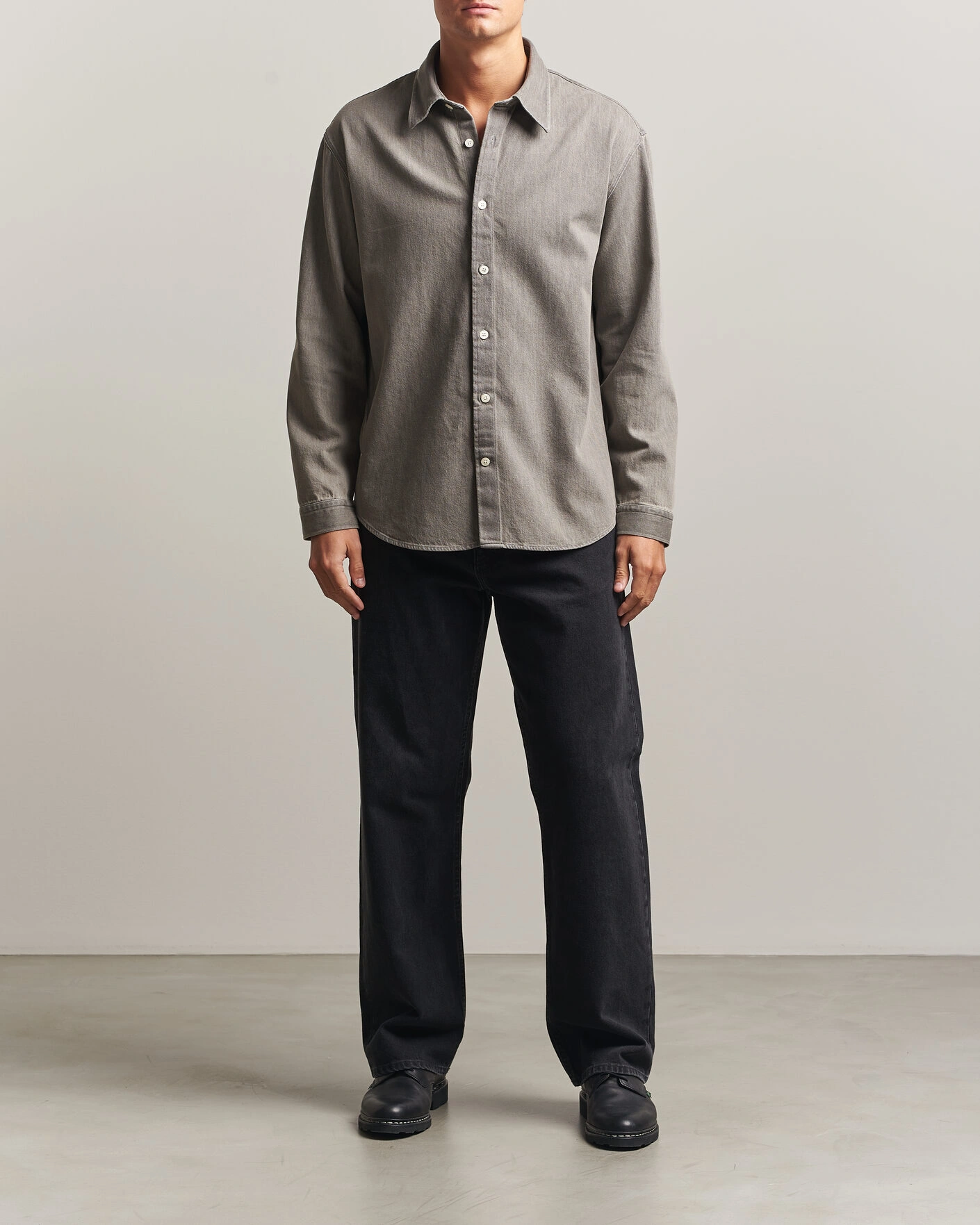 Herr | Skjortor | NN07 | Casper Denim Overshirt Grey