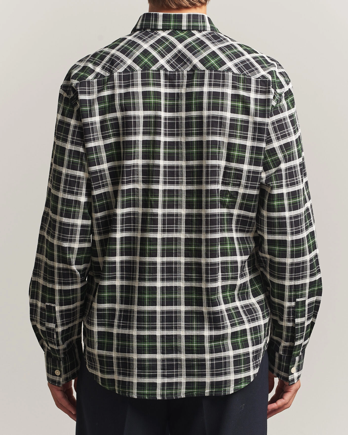 Herr | Skjortor | NN07 | Deon Cotton Checked Shirt Fern Green