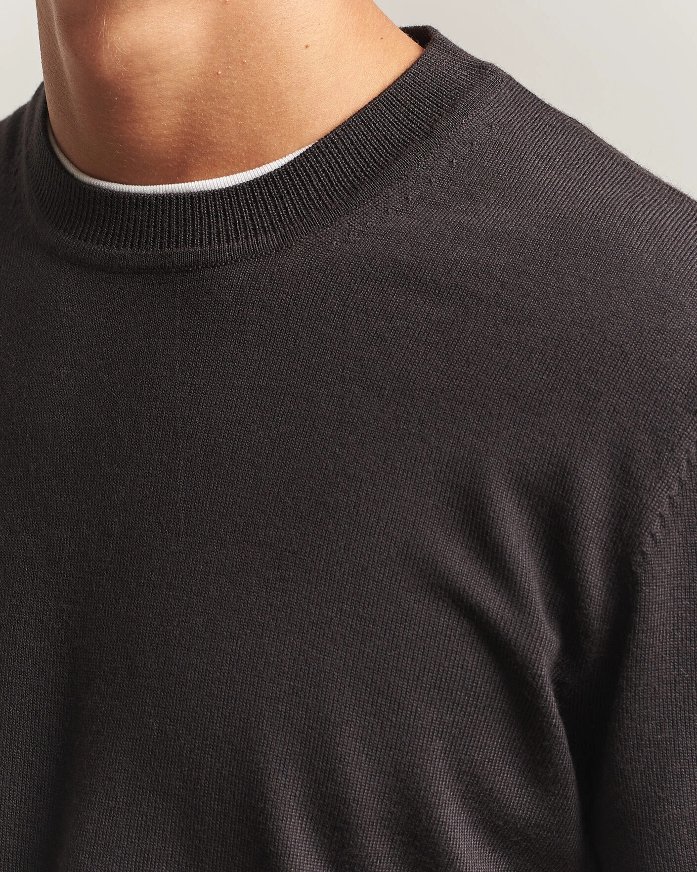 Herr | Tröjor | NN07 | Ted Merino Crew Neck Pullover Deep Truffle
