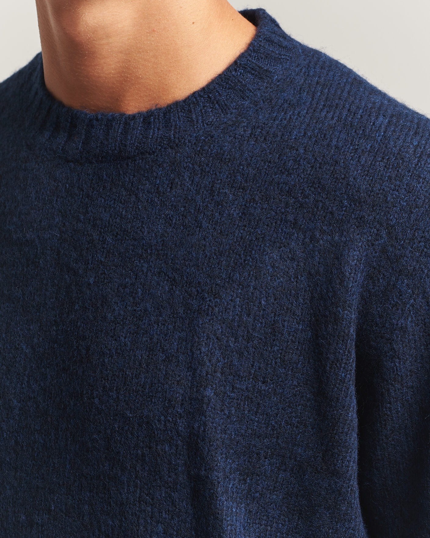 Herr | Tröjor | NN07 | Lee Wool Knitted Sweater Navy Blue