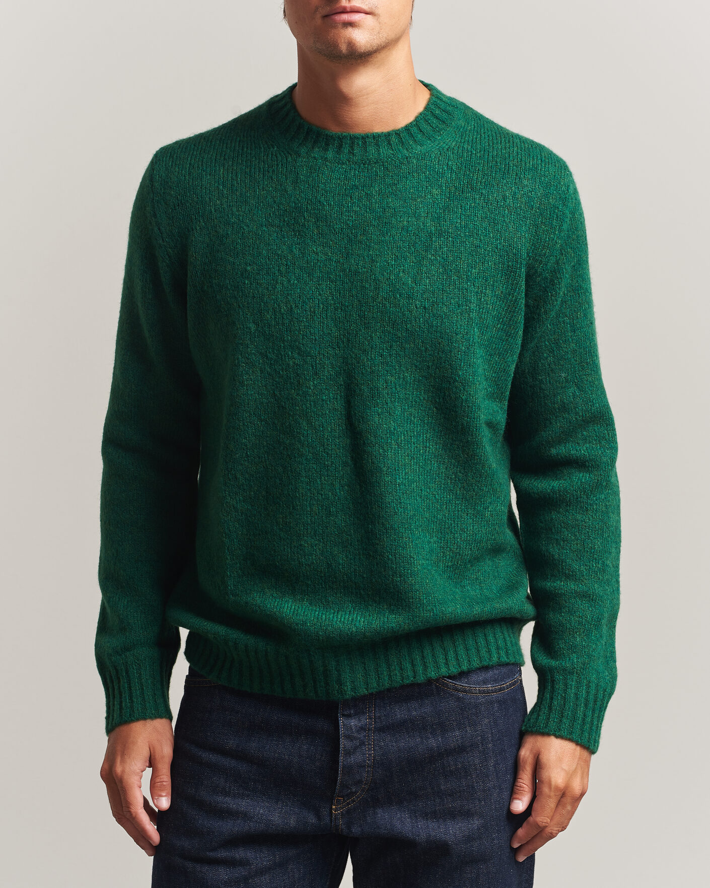 Herr | Tröjor | NN07 | Lee Wool Knitted Sweater Eden Green
