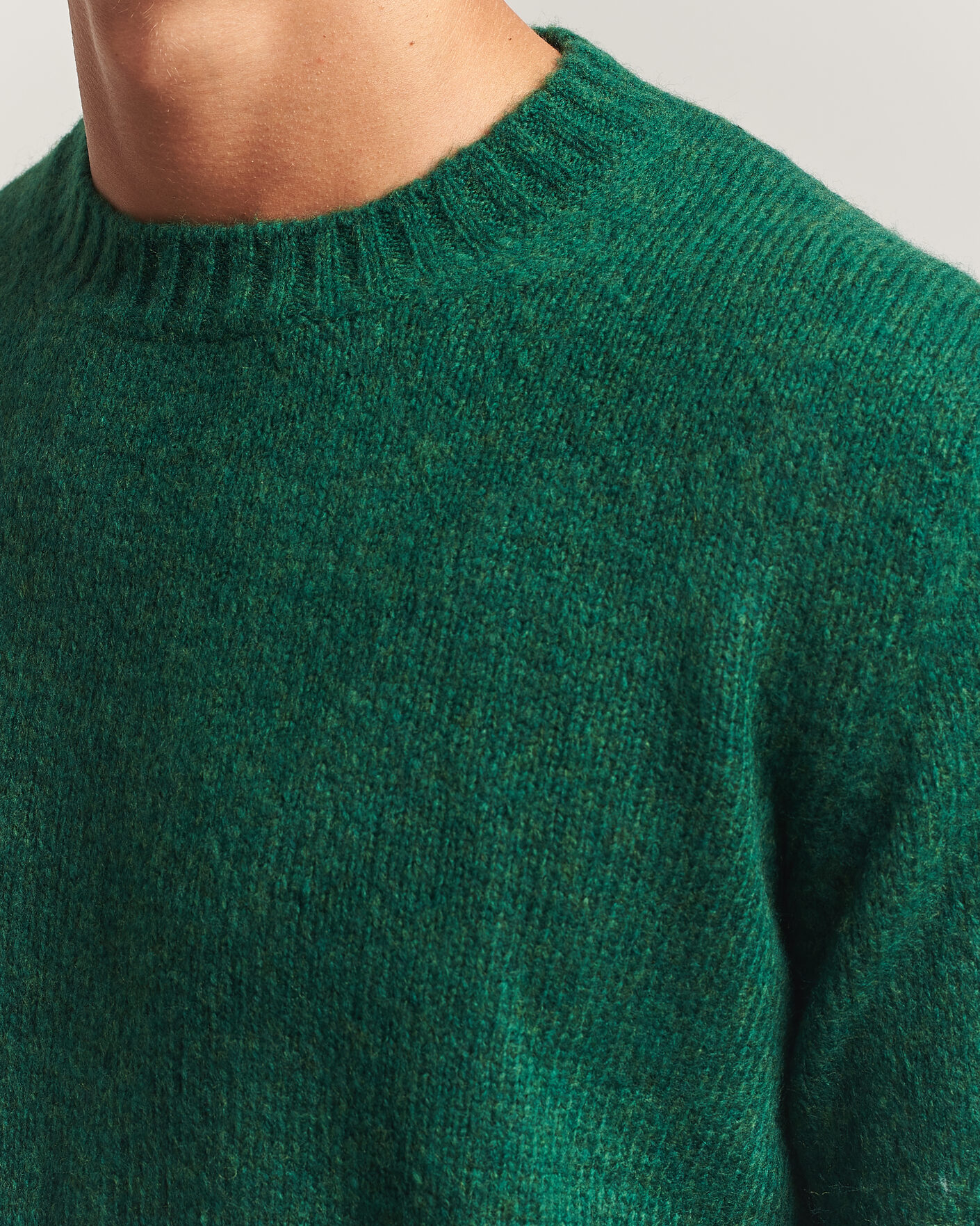 Herr | Tröjor | NN07 | Lee Wool Knitted Sweater Eden Green