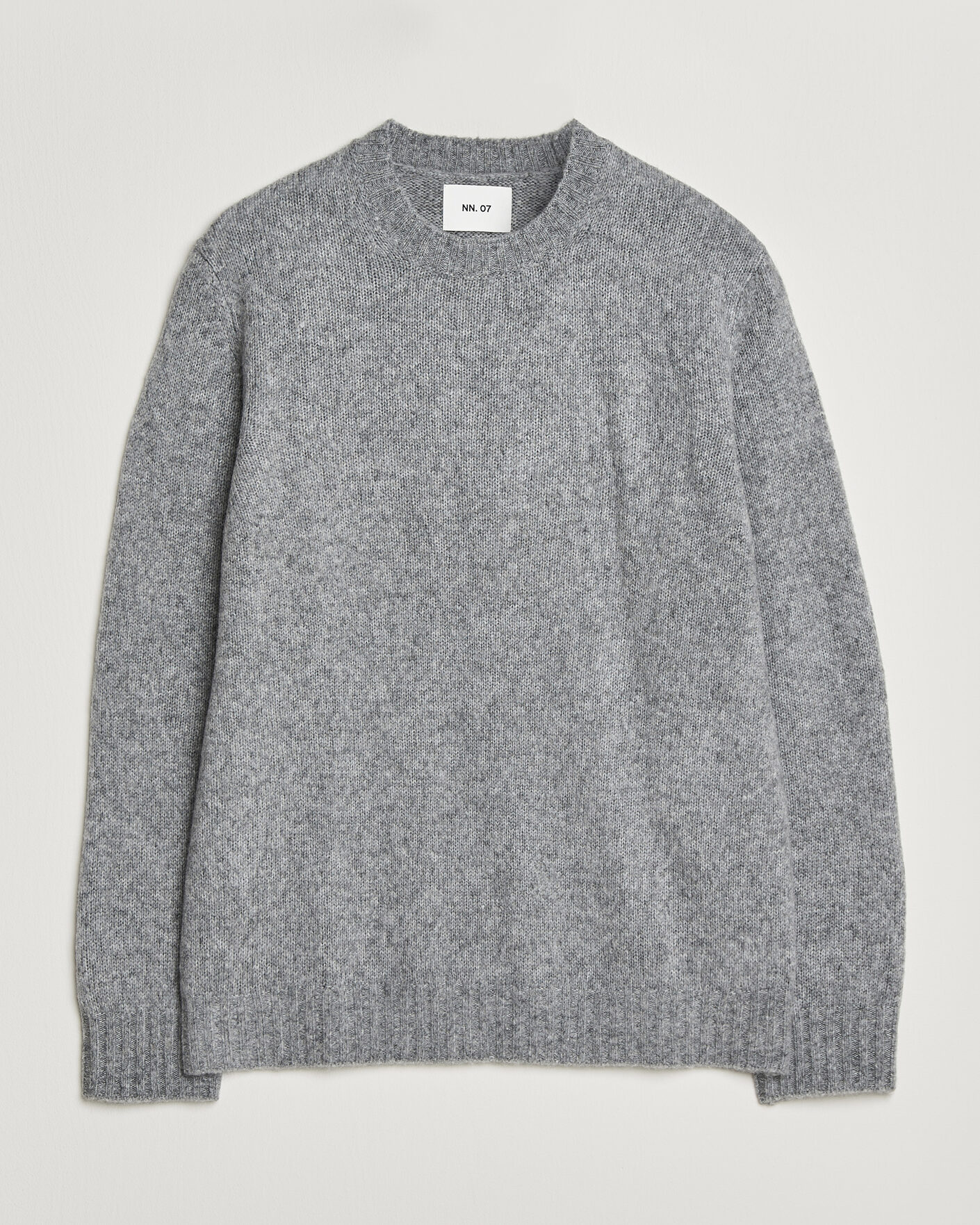 Herr | Tröjor | NN07 | Lee Wool Knitted Sweater Grey Melange