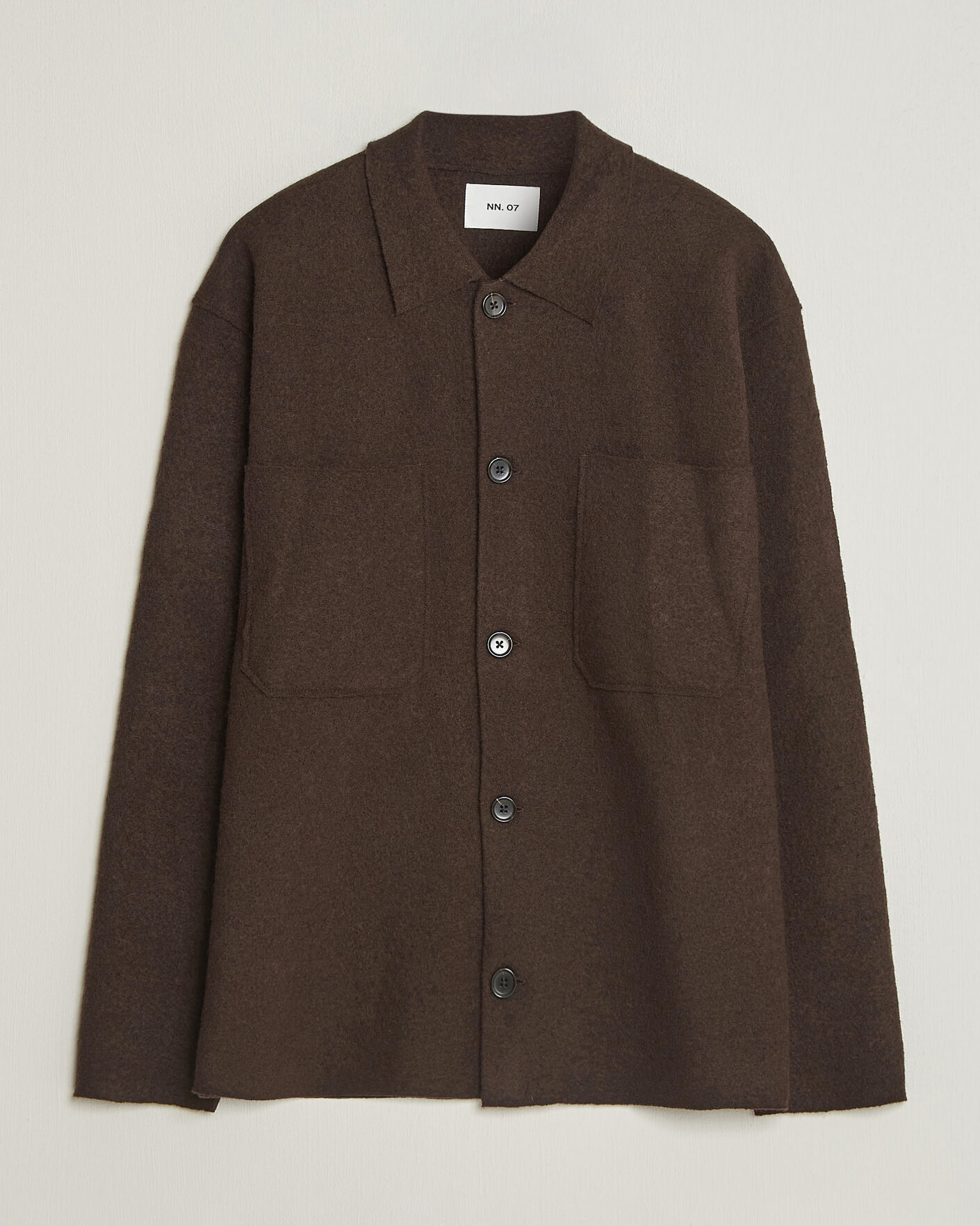 Herr | Tröjor | NN07 | Jonas Boiled Wool Cardigan Deep Truffle