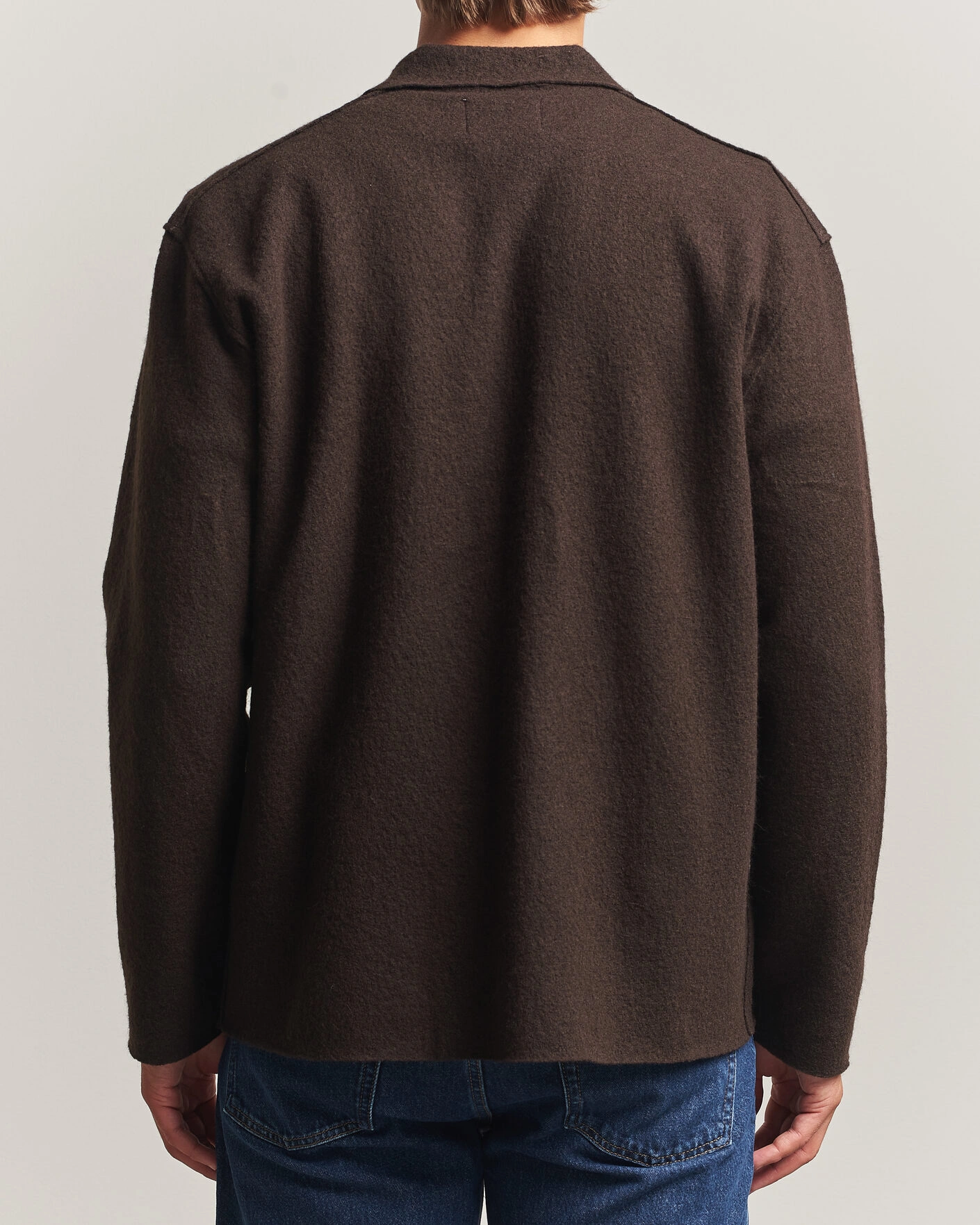 Herr | Tröjor | NN07 | Jonas Boiled Wool Cardigan Deep Truffle