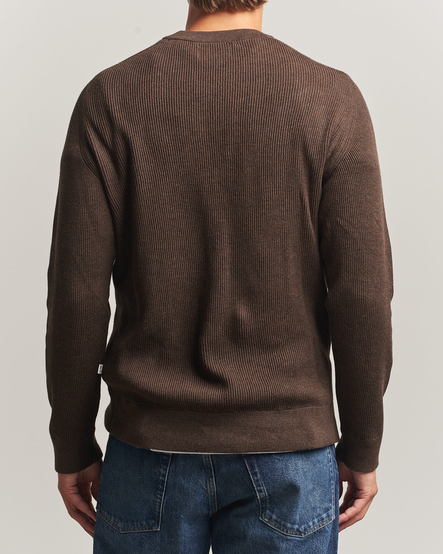 Herr | Tröjor | NN07 | Kevin Cotton Knitted Sweater Deep Truffle