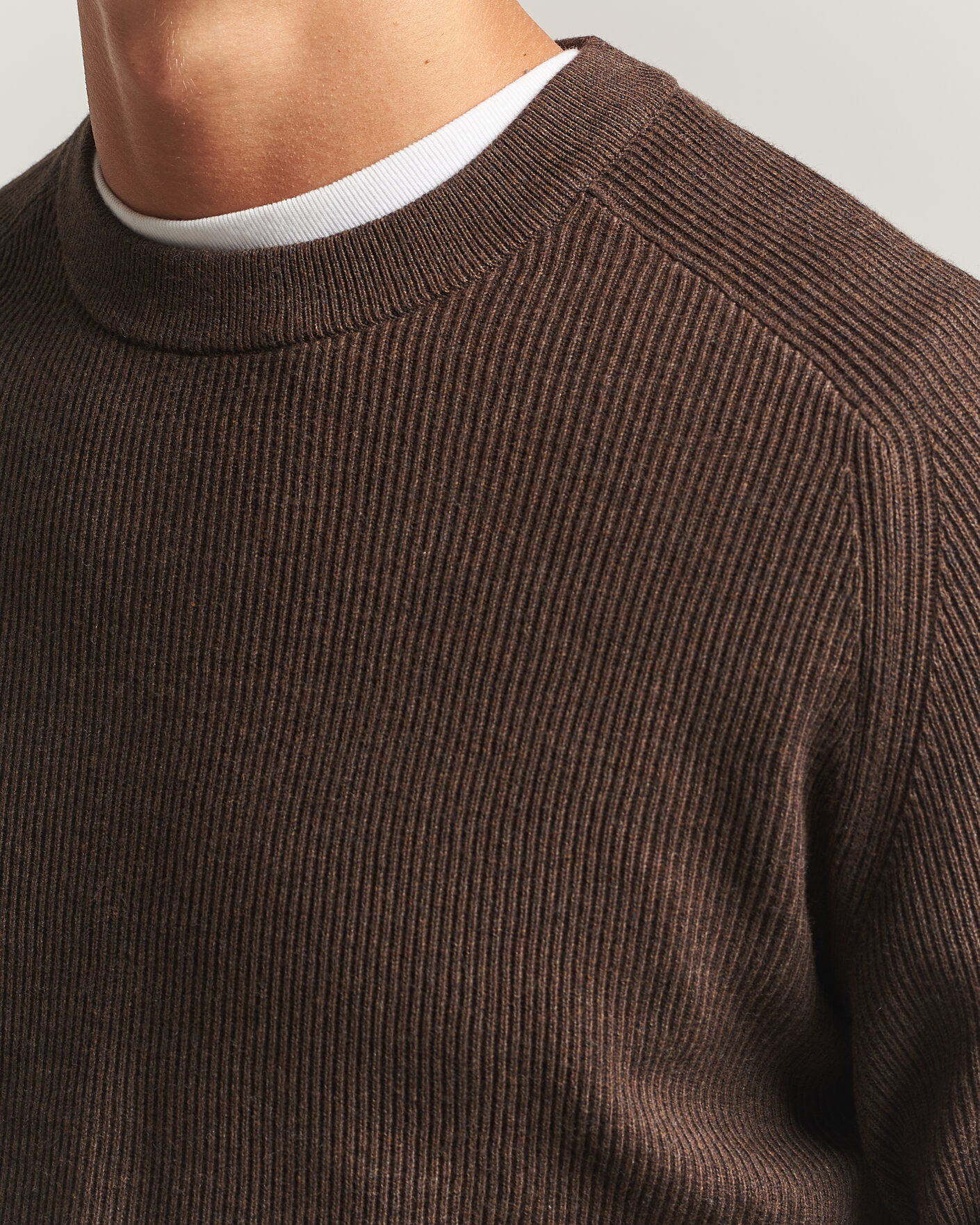 Herr | Tröjor | NN07 | Kevin Cotton Knitted Sweater Deep Truffle