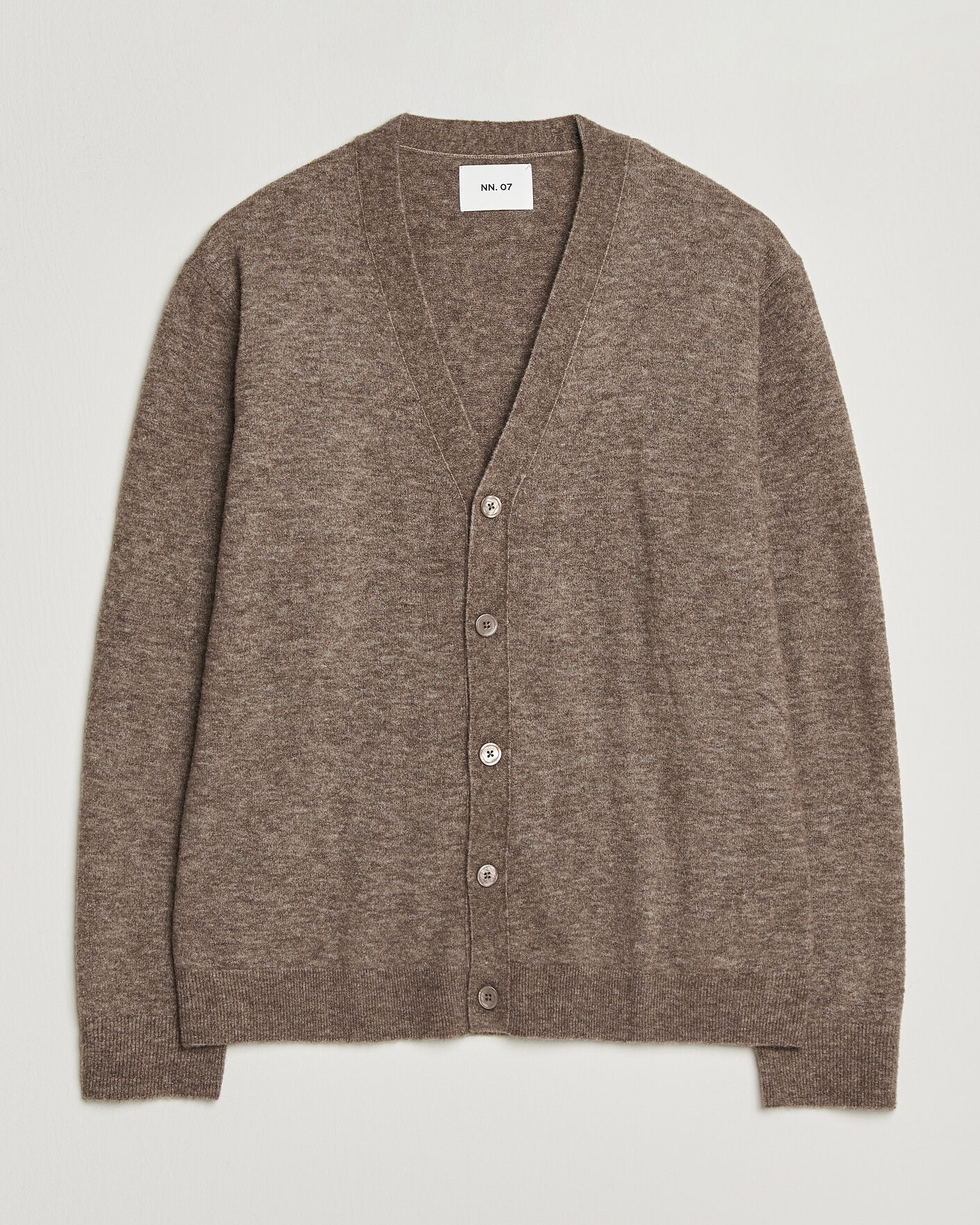 Herr | Tröjor | NN07 | Gavin Brushed Wool Knitted Cardigan Desert Clay